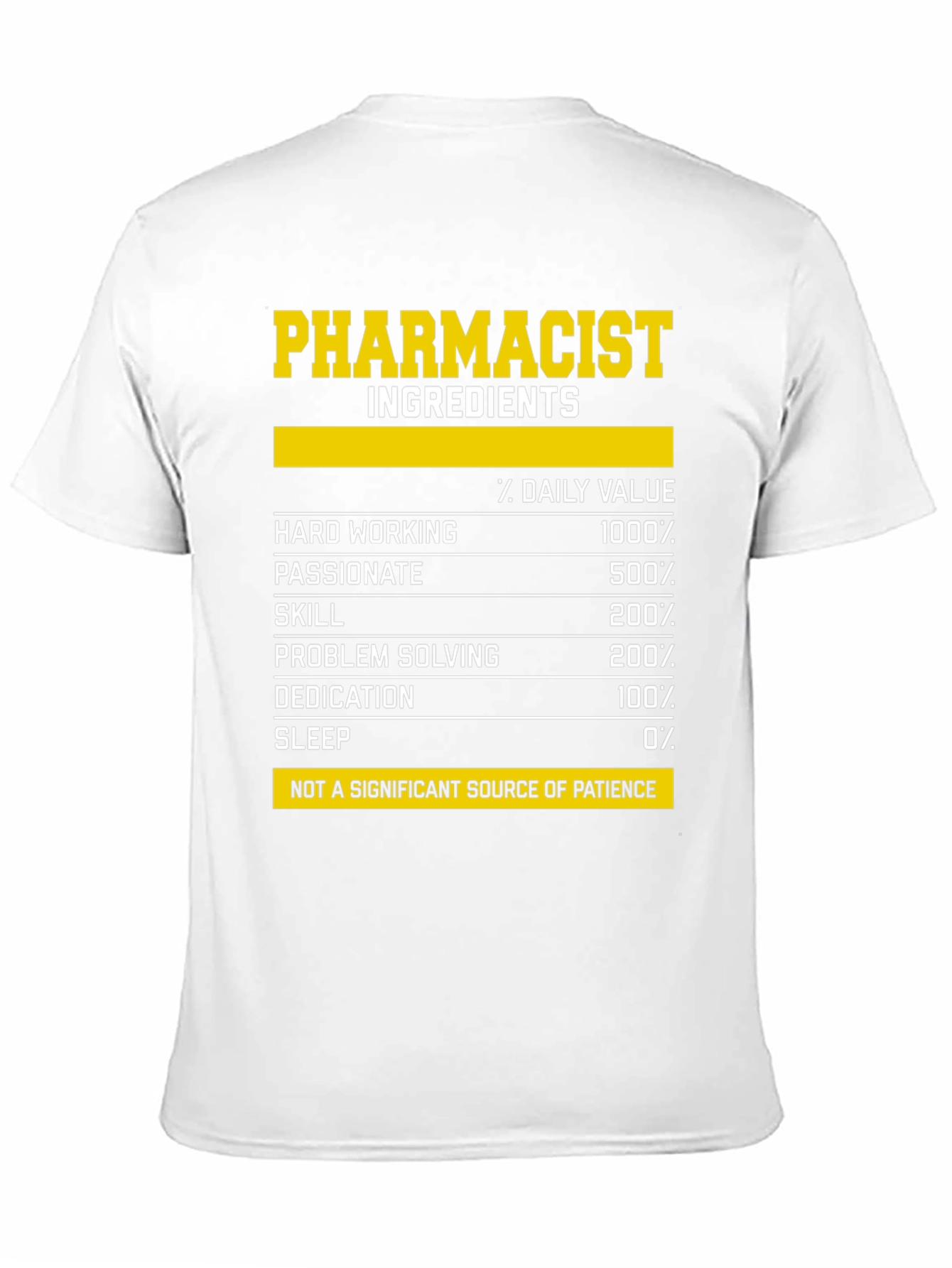 Pharmacist Ingredients T-Shirt: Funny Pharmacy Gift