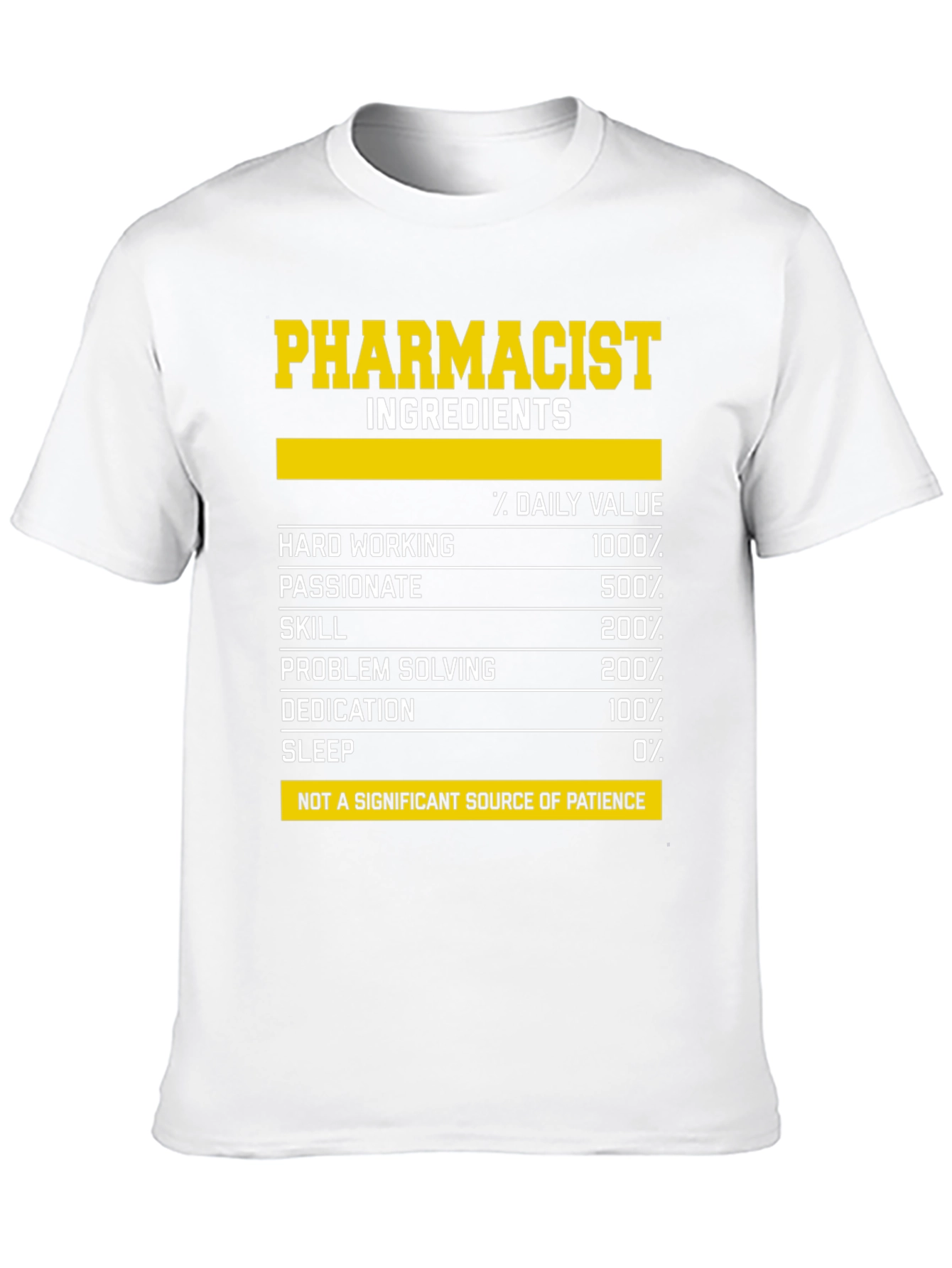 Pharmacist Ingredients T-Shirt: Funny Pharmacy Gift