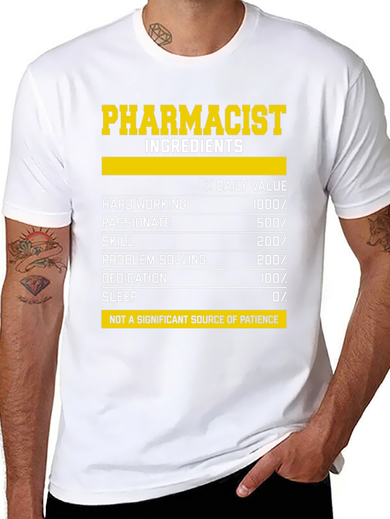 Pharmacist Ingredients T-Shirt: Funny Pharmacy Gift