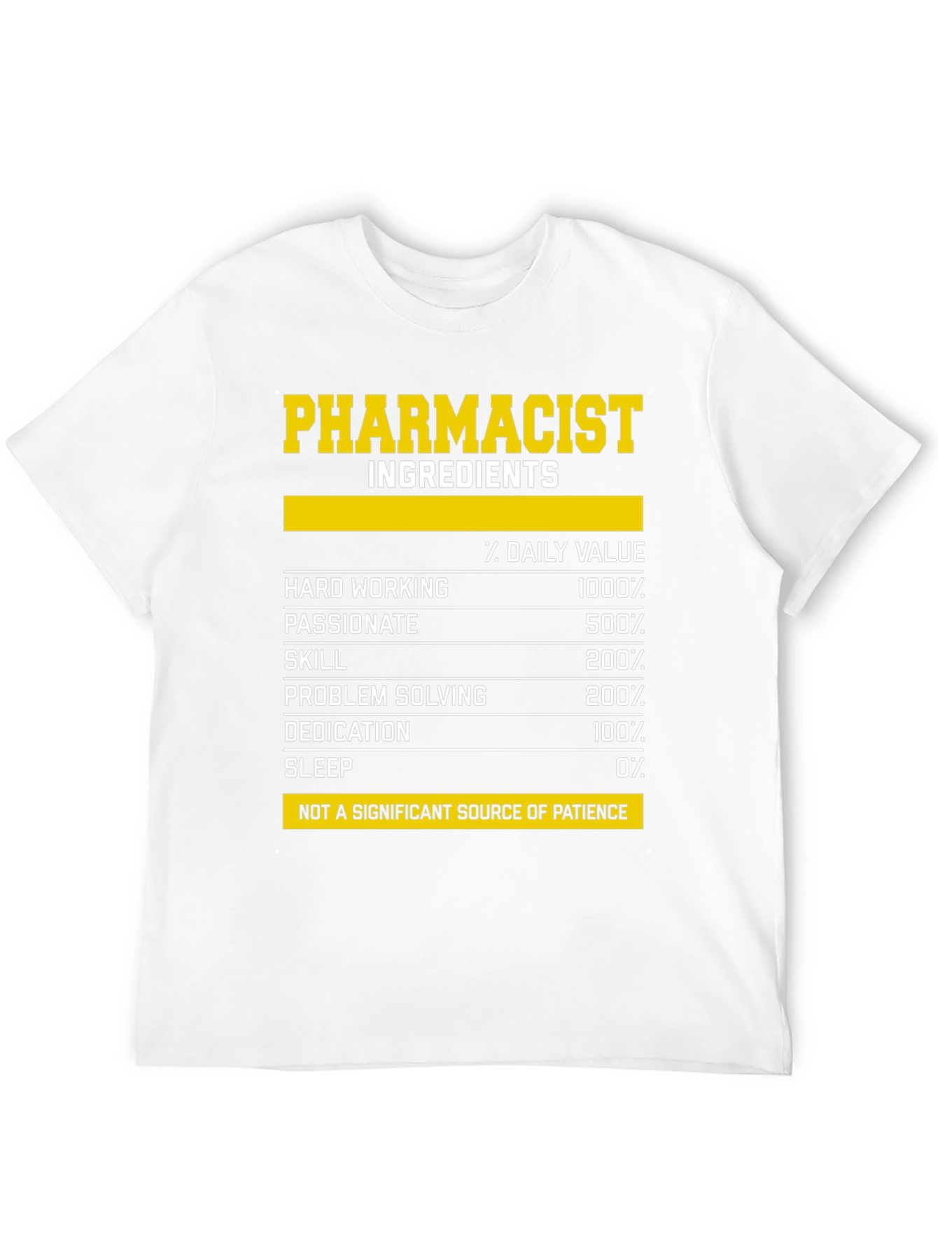 Pharmacist Ingredients T-Shirt: Funny Pharmacy Gift