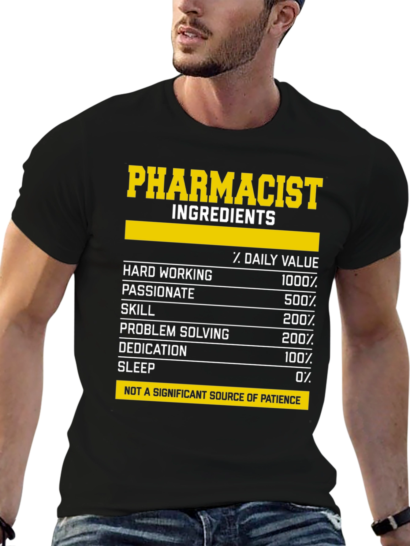 Pharmacist Ingredients T-Shirt: Funny Pharmacy Gift