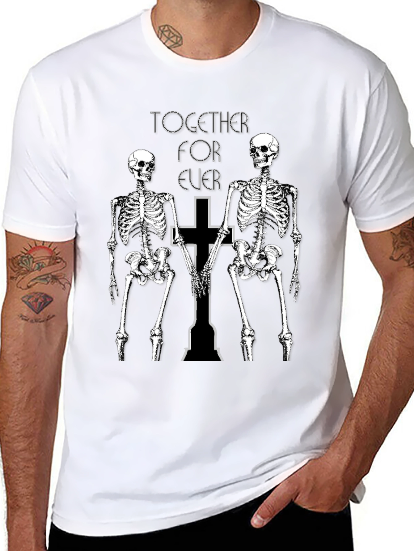 Skeleton Couple Black T-Shirt