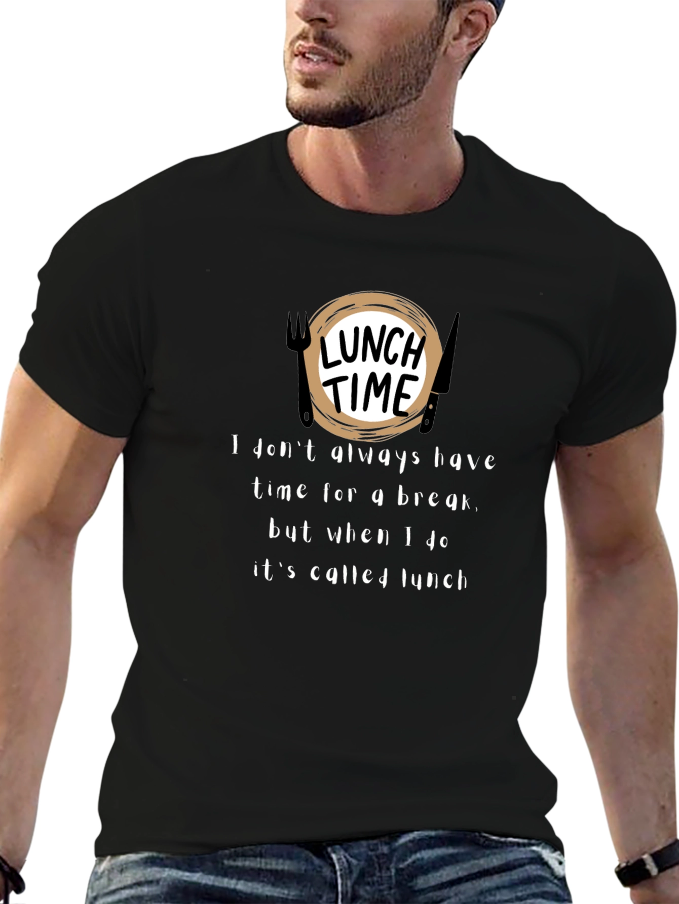 Lunch Time Graphic Tee - Funny Foodie Shirt