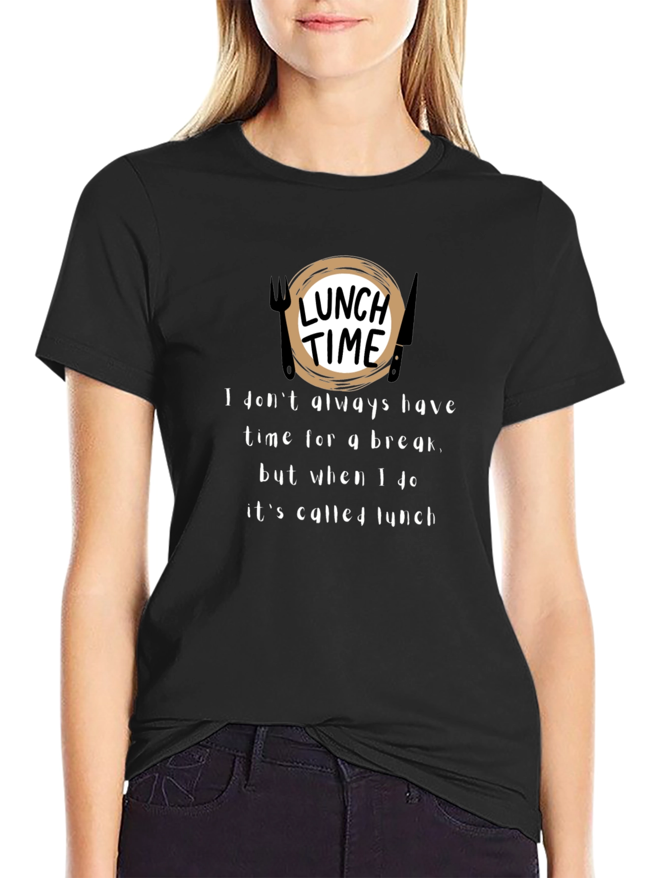 Lunch Time Graphic Tee - Funny Foodie Shirt