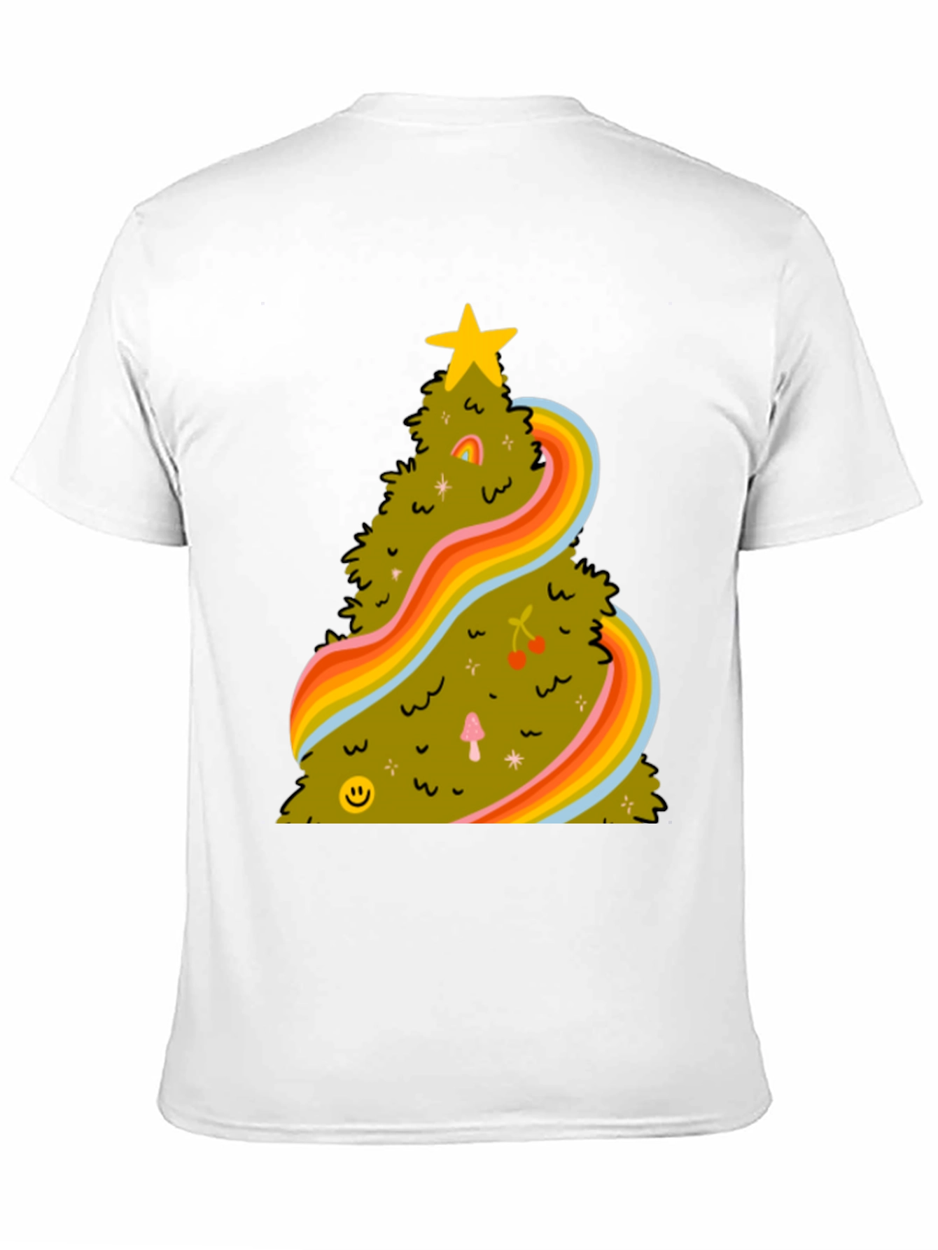 Retro Christmas Tree Tee - Groovy Holiday Shirt