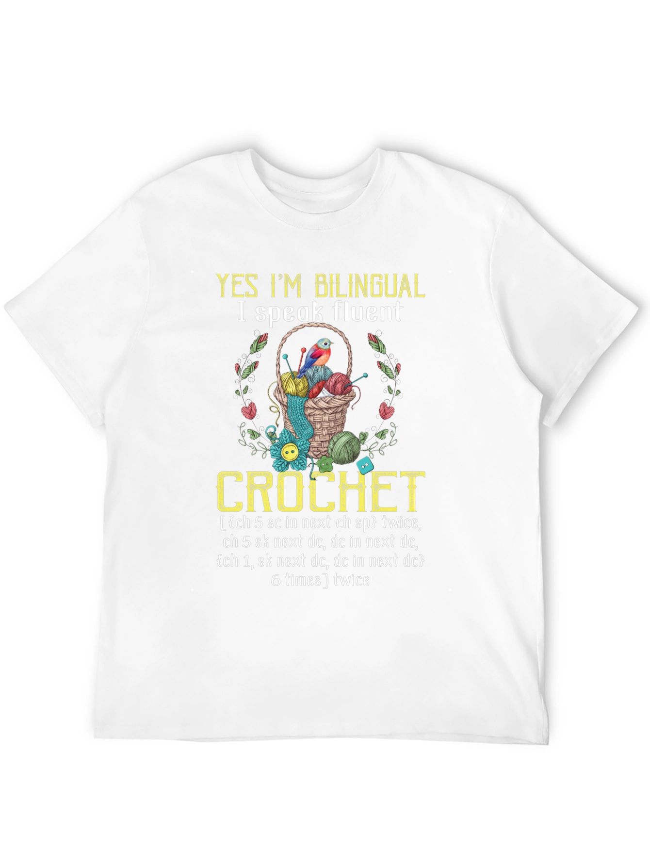 Bilingual Crochet T-Shirt - Funny Crafting Tee