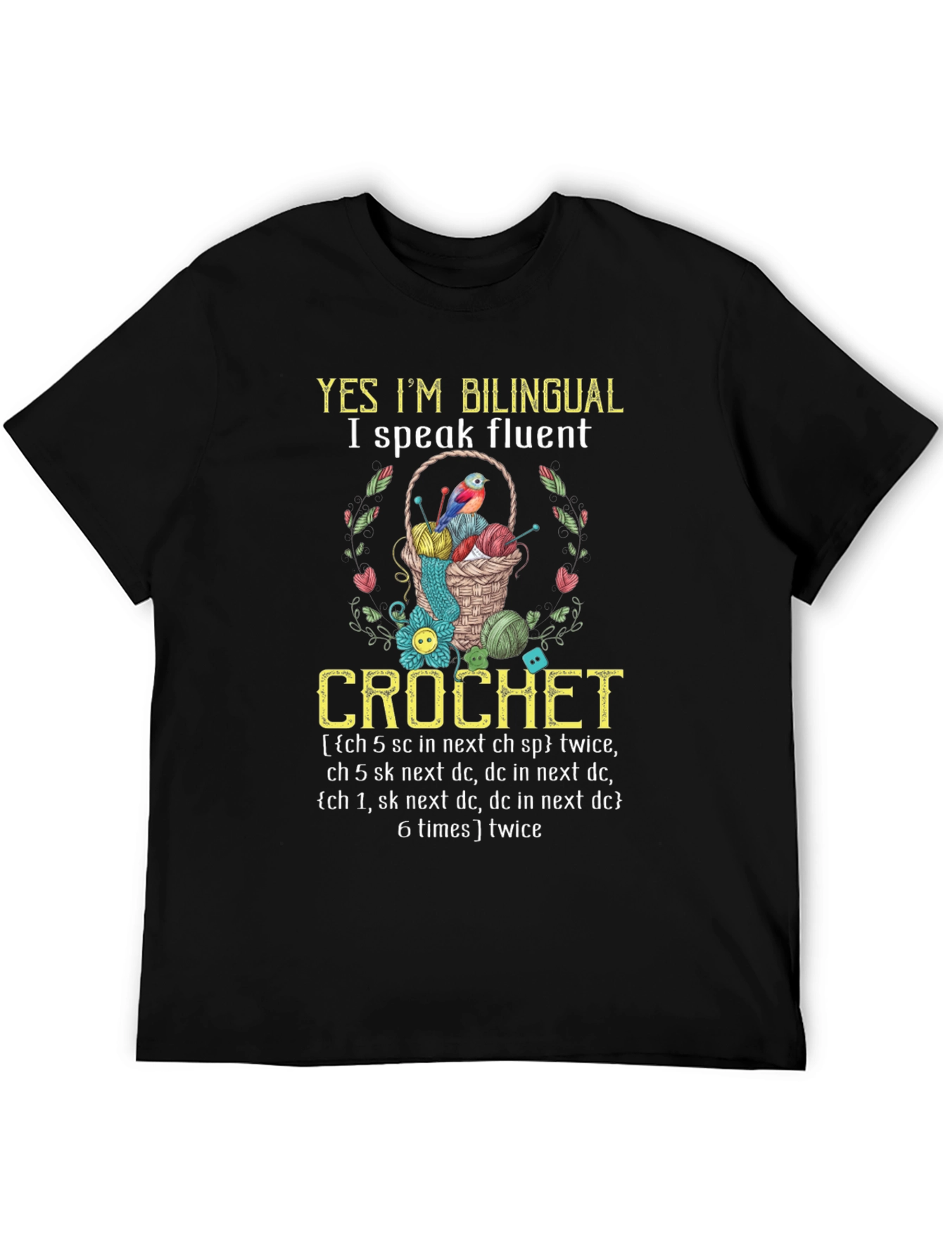 Bilingual Crochet T-Shirt - Funny Crafting Tee