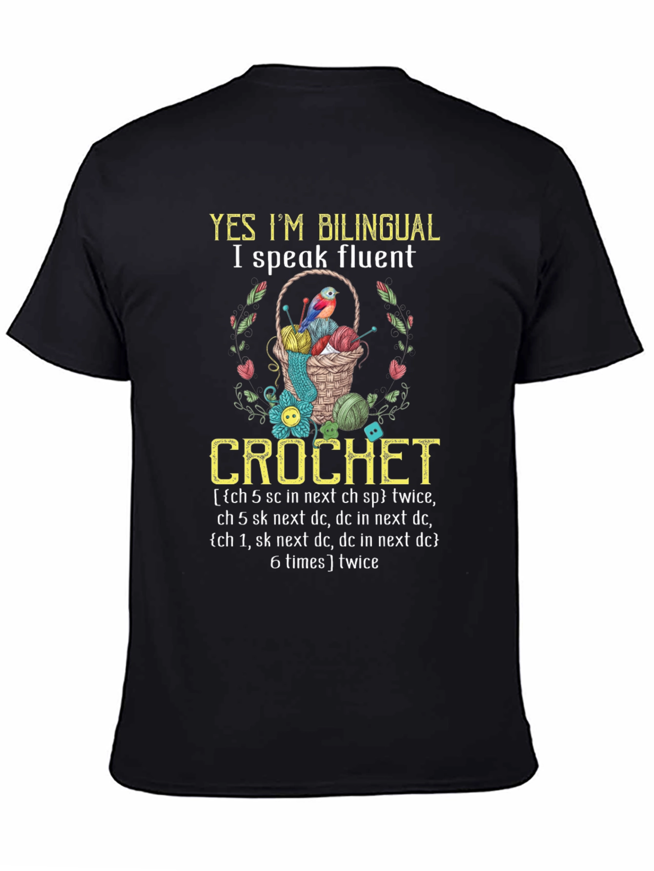 Bilingual Crochet T-Shirt - Funny Crafting Tee