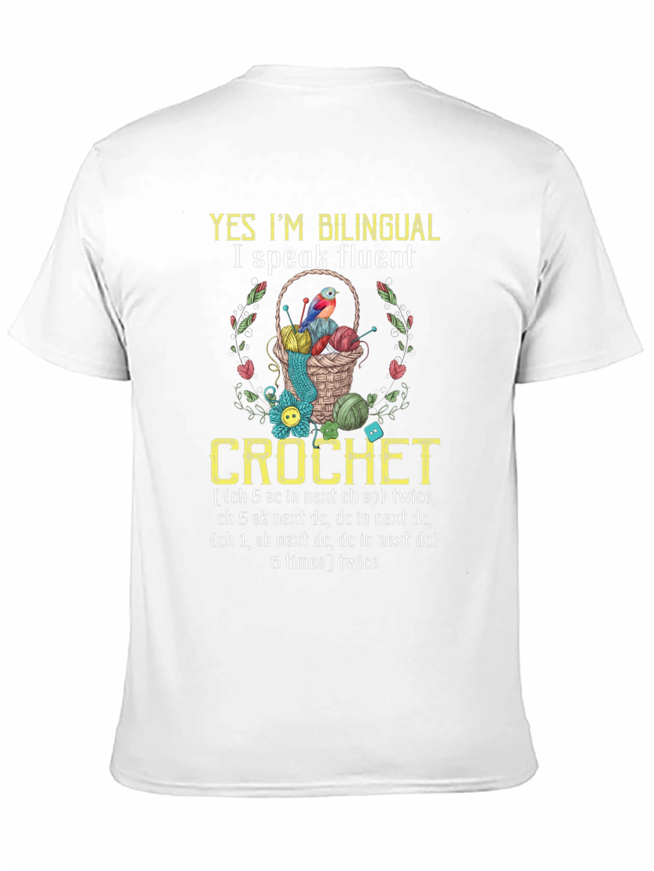Bilingual Crochet T-Shirt - Funny Crafting Tee