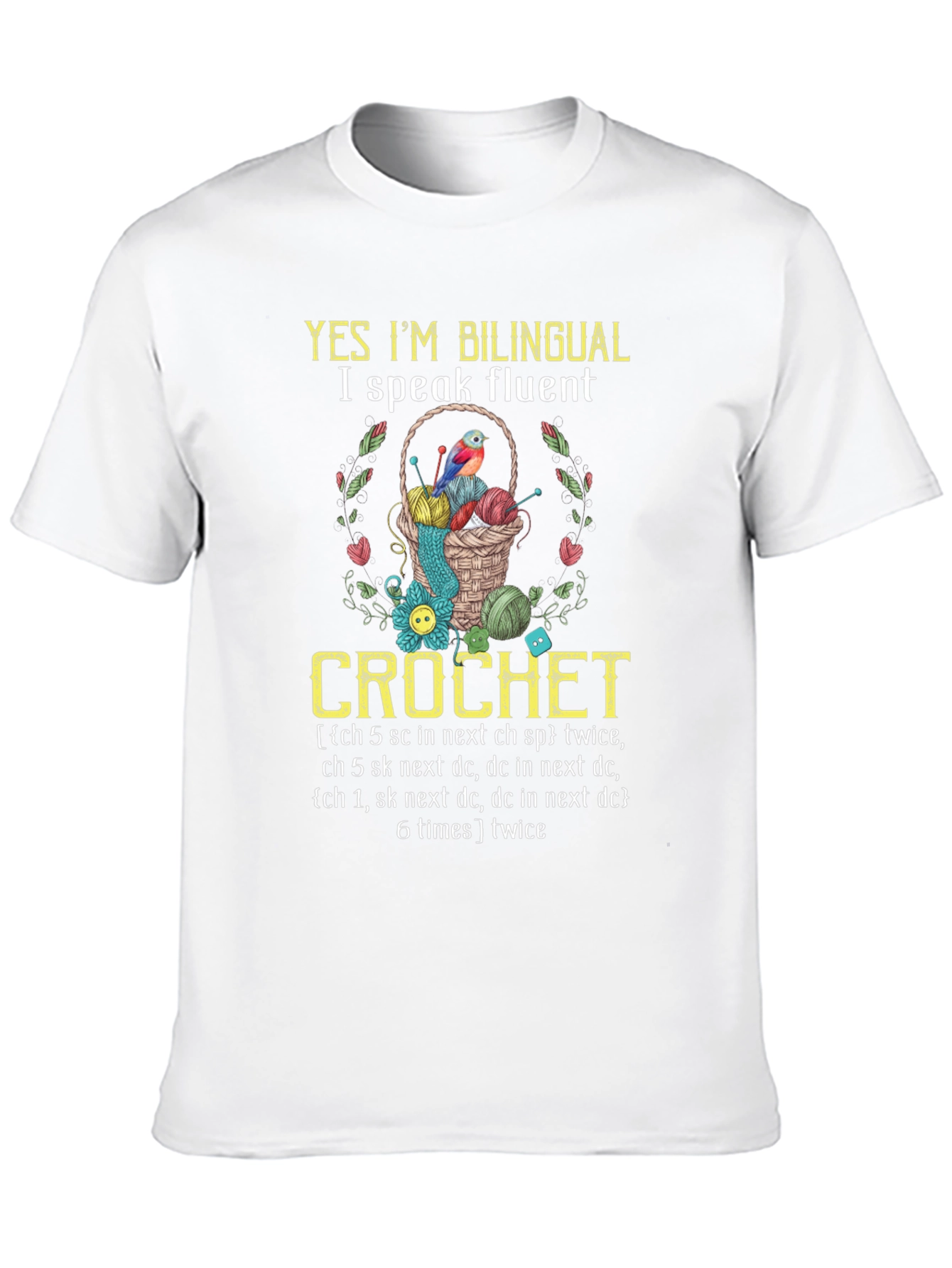 Bilingual Crochet T-Shirt - Funny Crafting Tee
