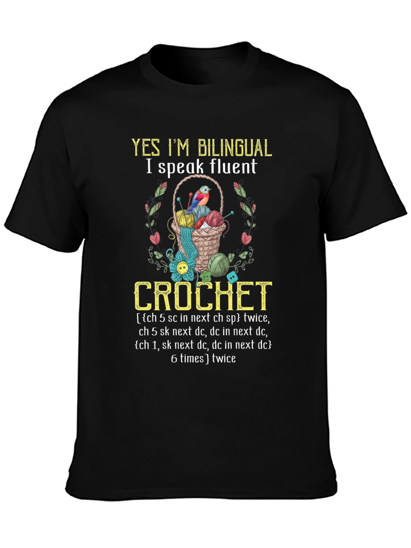 Bilingual Crochet T-Shirt - Funny Crafting Tee