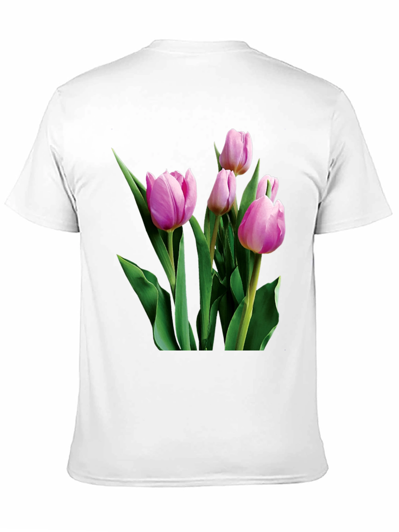 Tulip Print Black T-Shirt