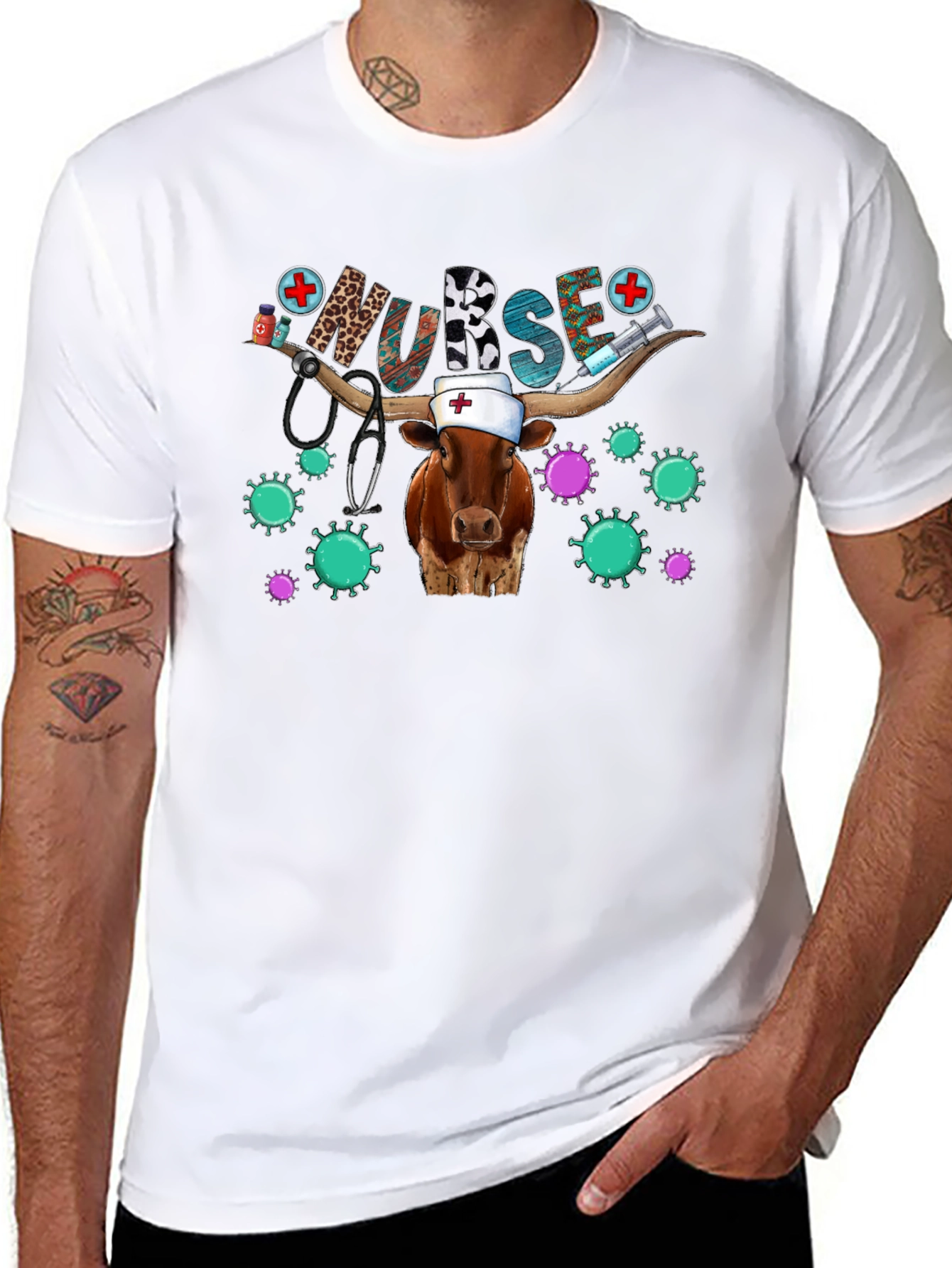 Nurse Cow T-Shirt Novelty Animal Graphic Tee