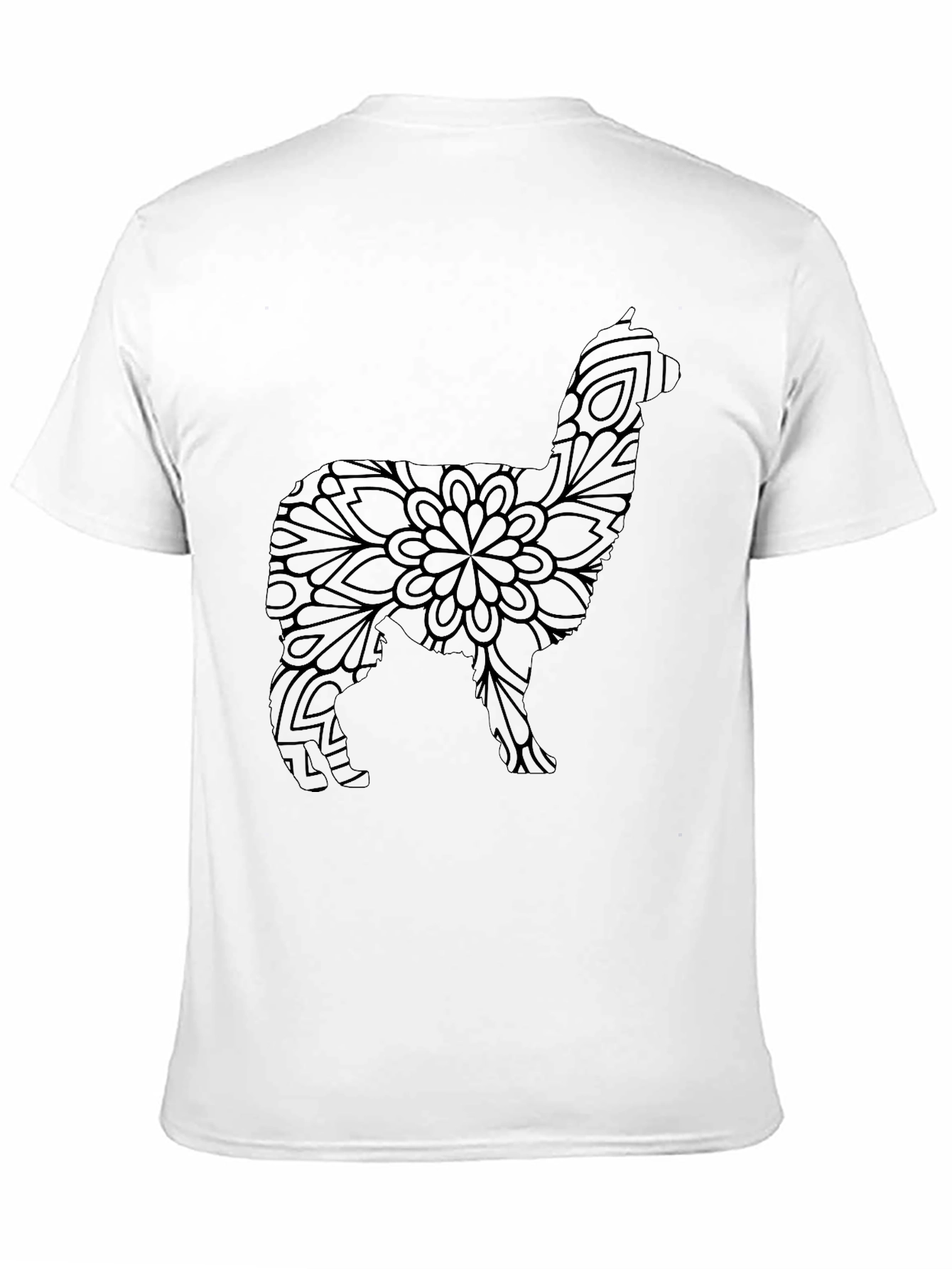 Alpaca Mandala Graphic Tee - Stylish Black T-Shirt