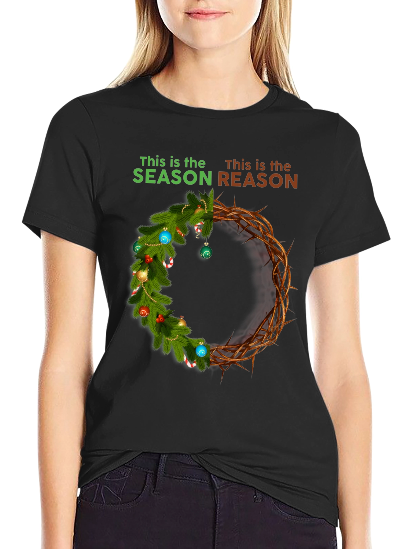 Season Reason T-Shirt - Christmas Crown Graphic Tee