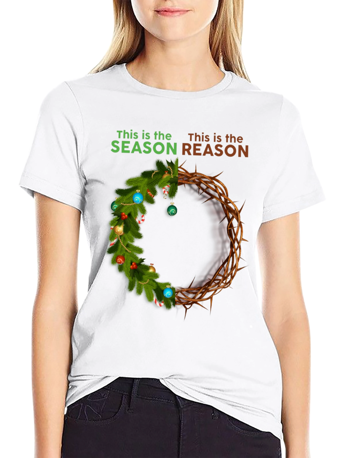 Season Reason T-Shirt - Christmas Crown Graphic Tee