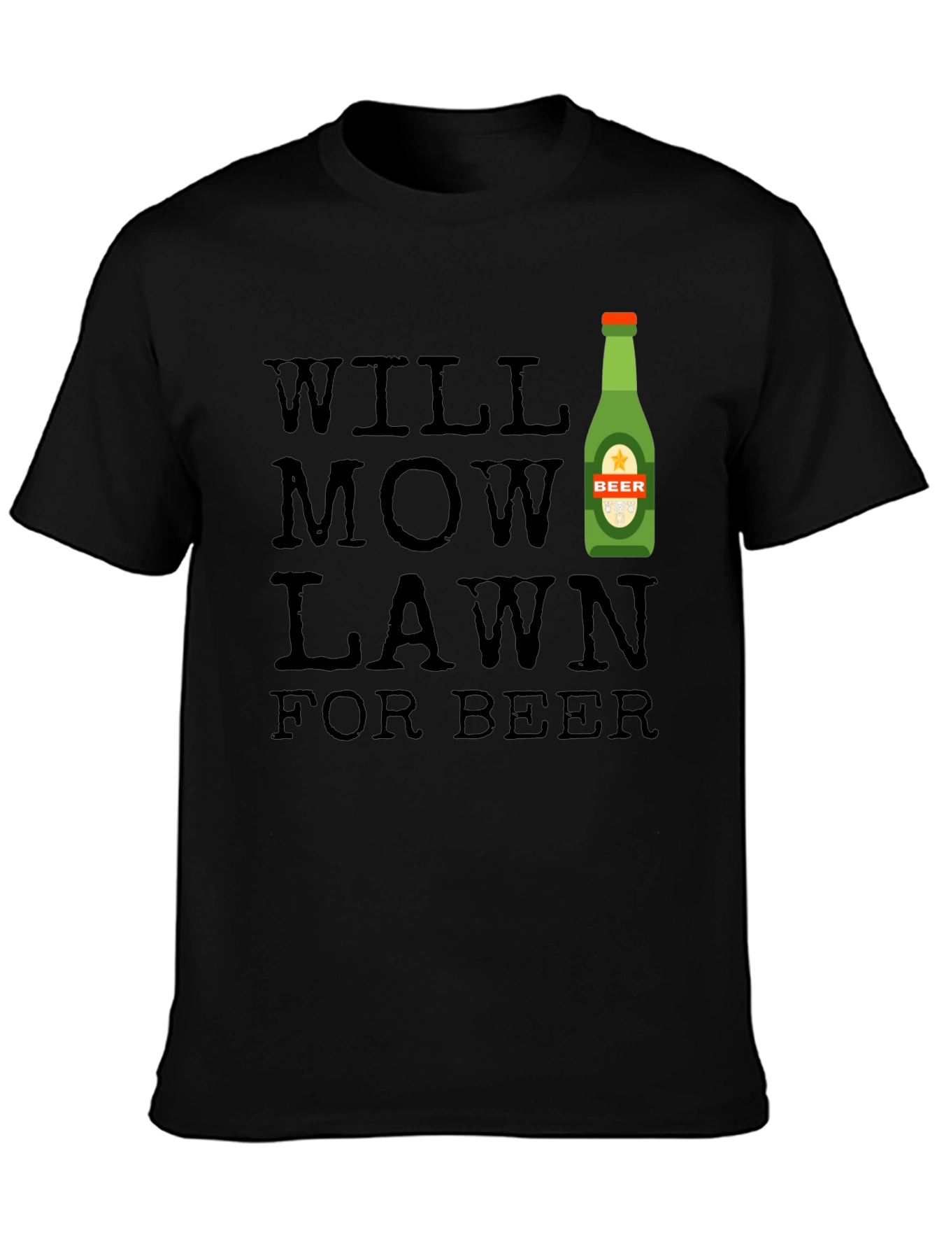 Will Mow Lawn For Beer Graphic Tee