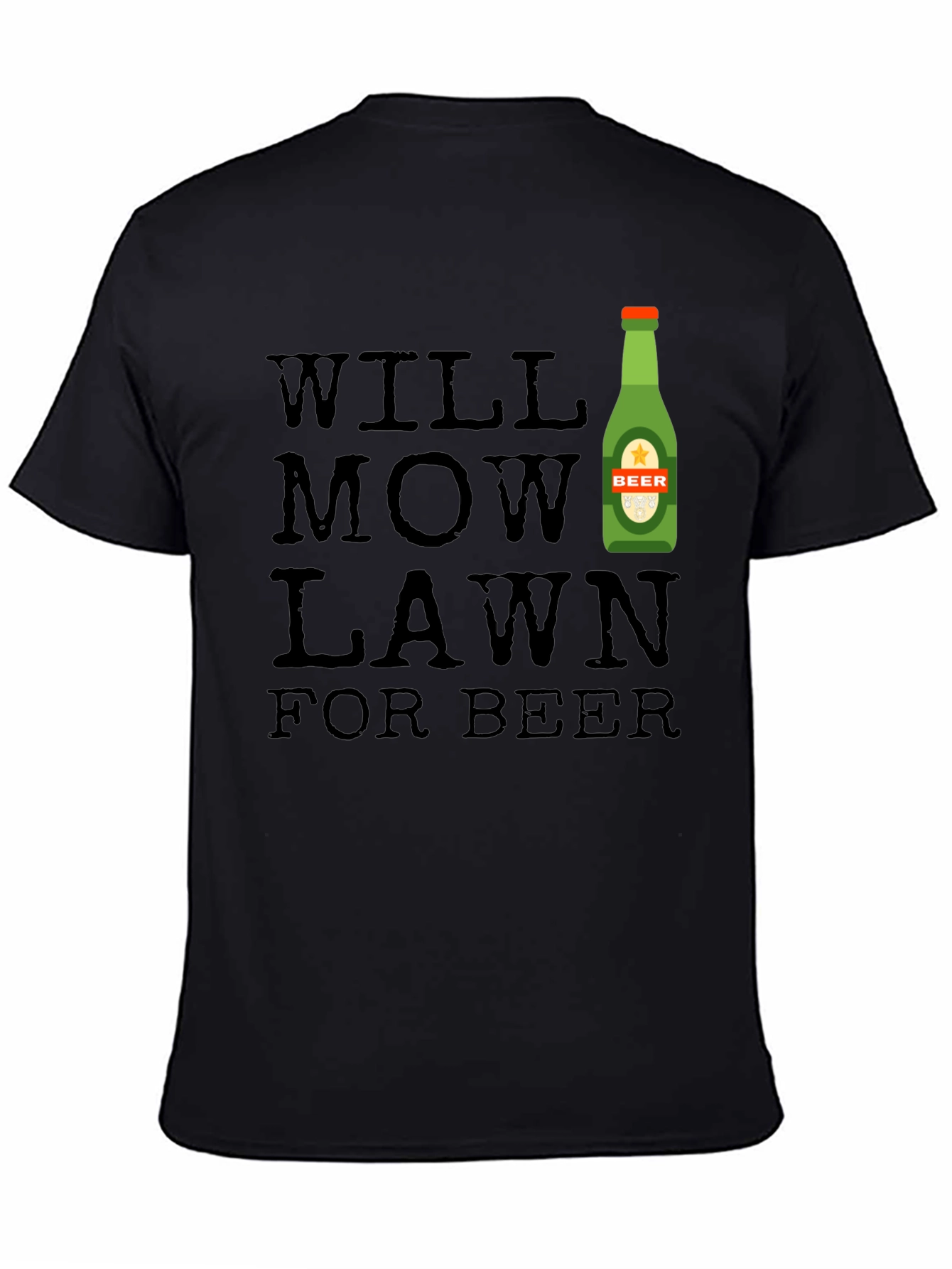 Will Mow Lawn For Beer Graphic Tee