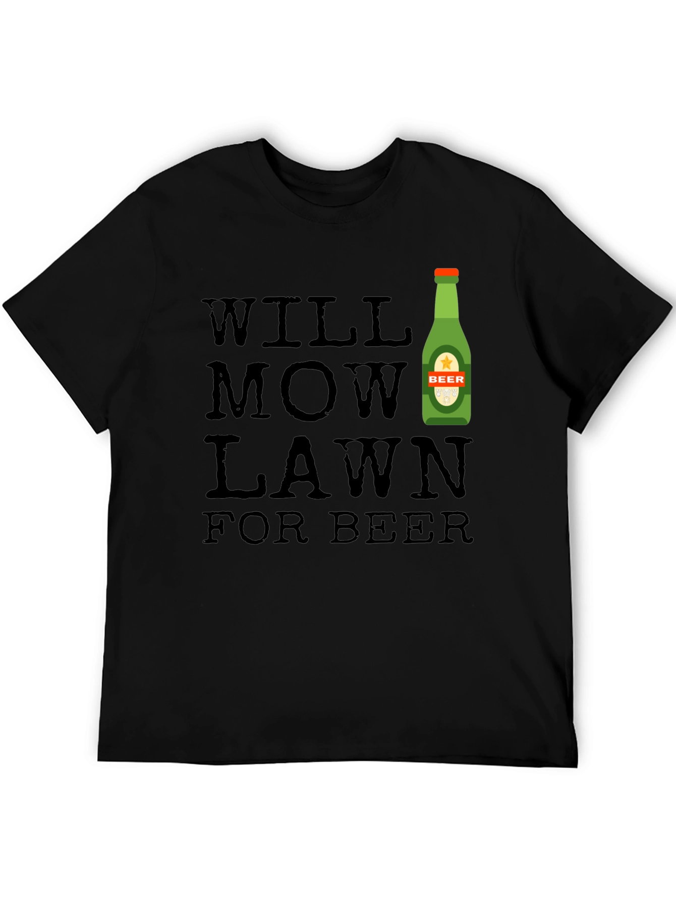 Will Mow Lawn For Beer Graphic Tee