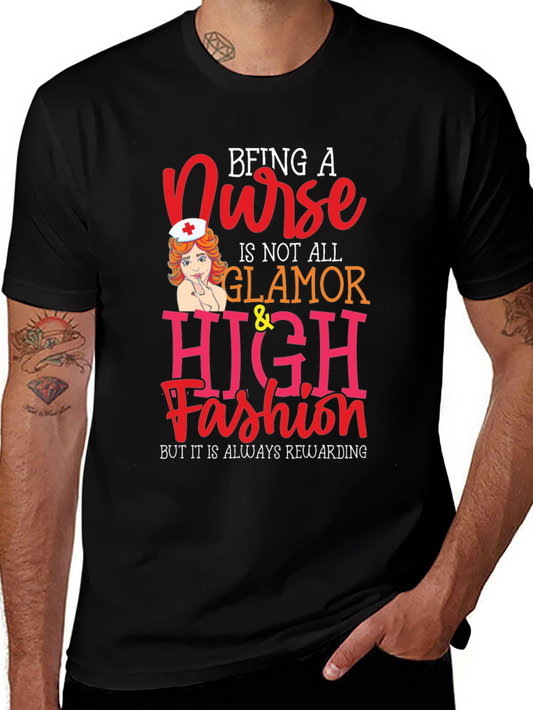 Nurse Glamour T-Shirt - Rewarding Profession Tee