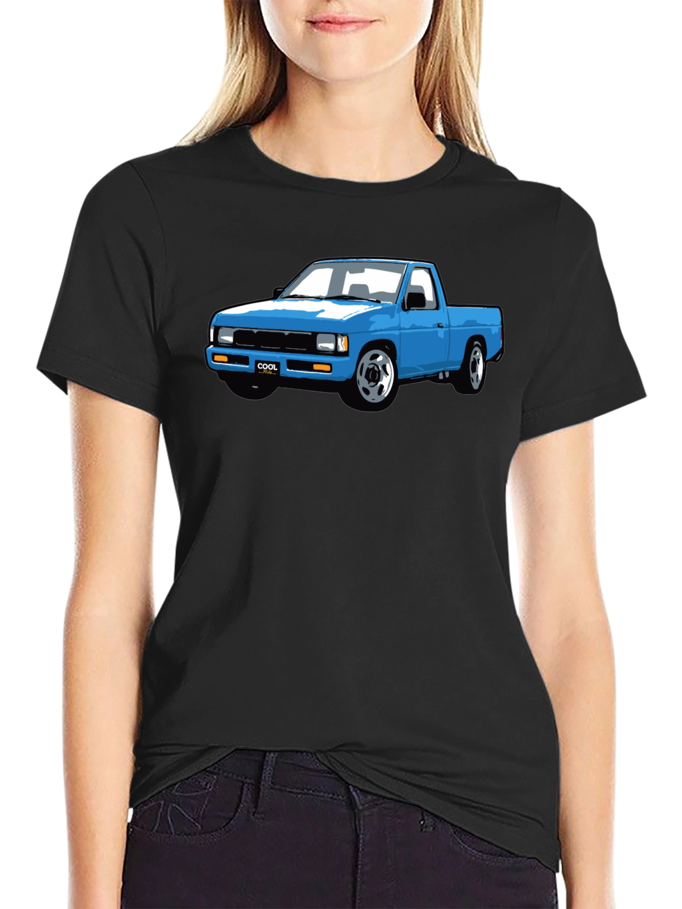 Blue Truck Graphic Tee - Cool Car Shirt