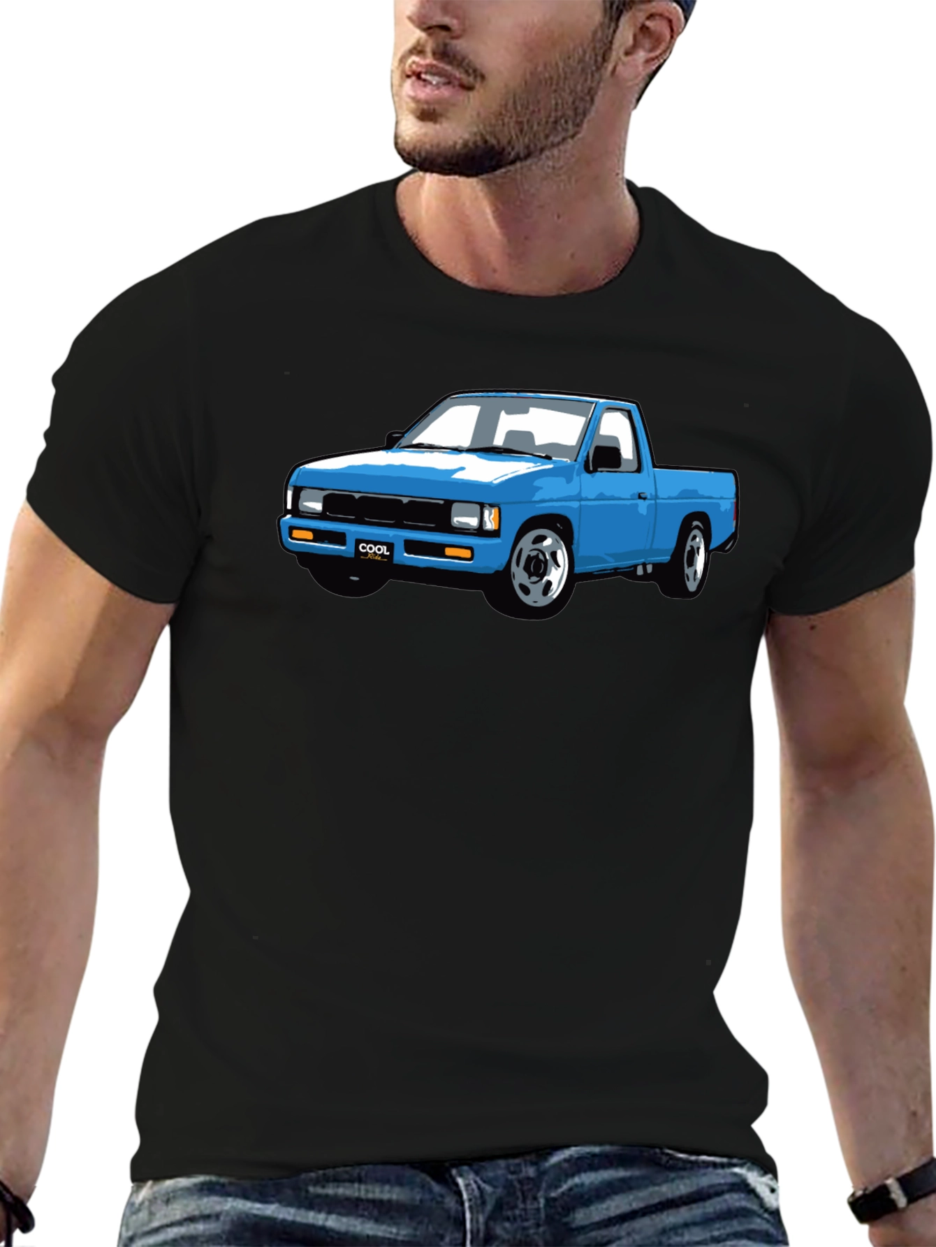 Blue Truck Graphic Tee - Cool Car Shirt