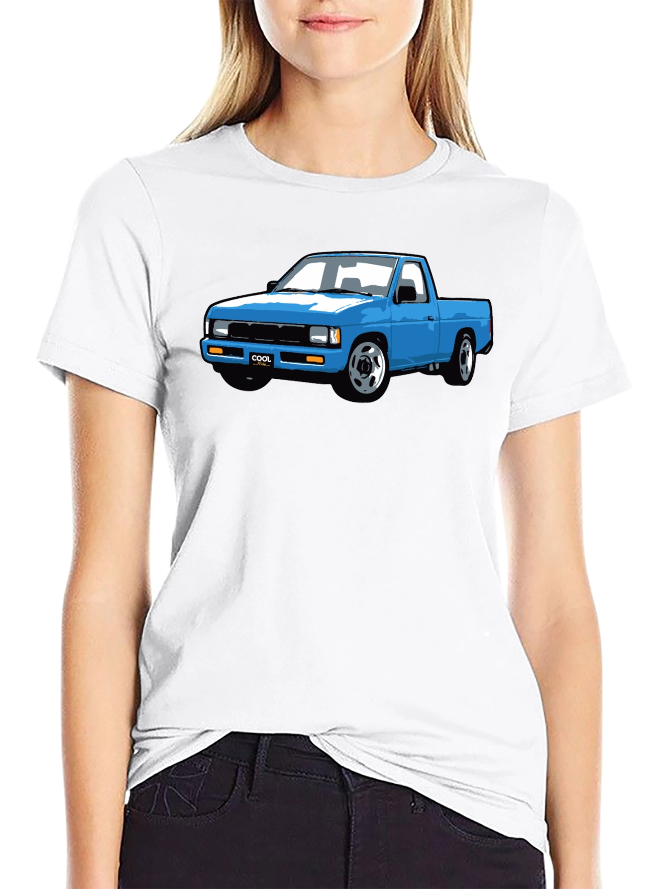 Blue Truck Graphic Tee - Cool Car Shirt