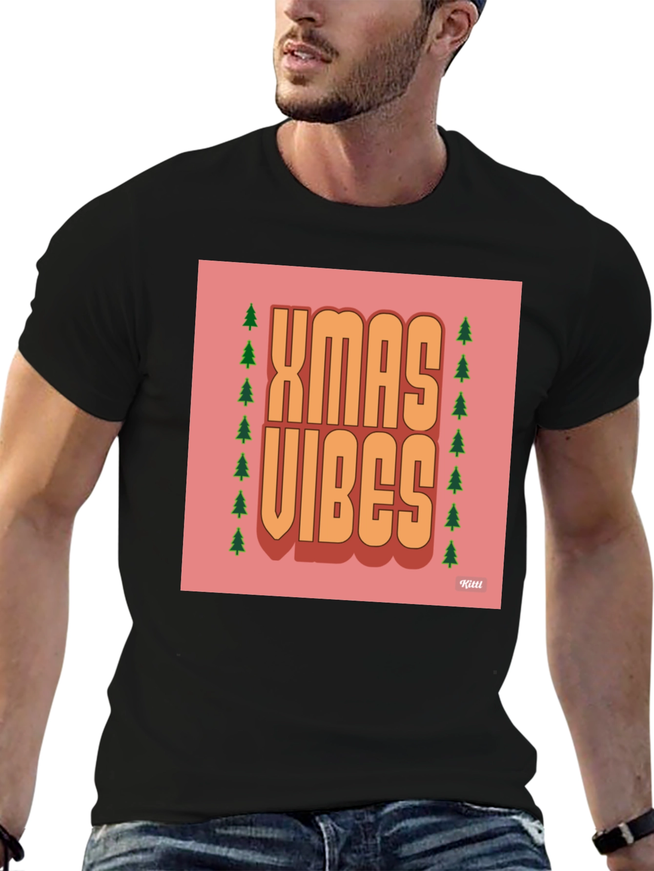 Xmas Vibes Graphic Tee - Holiday Season