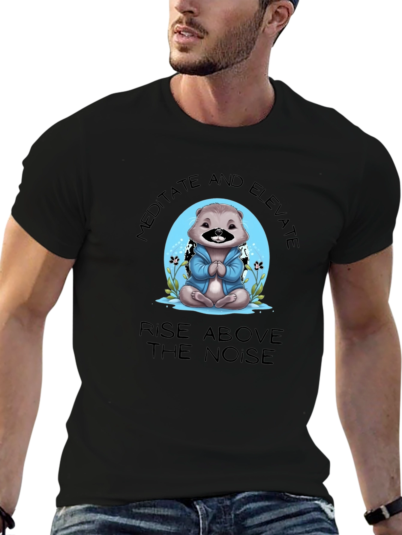 Meditate & Elevate Otter Graphic Tee