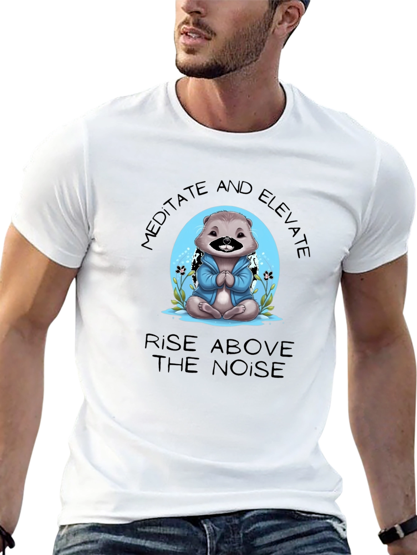Meditate & Elevate Otter Graphic Tee
