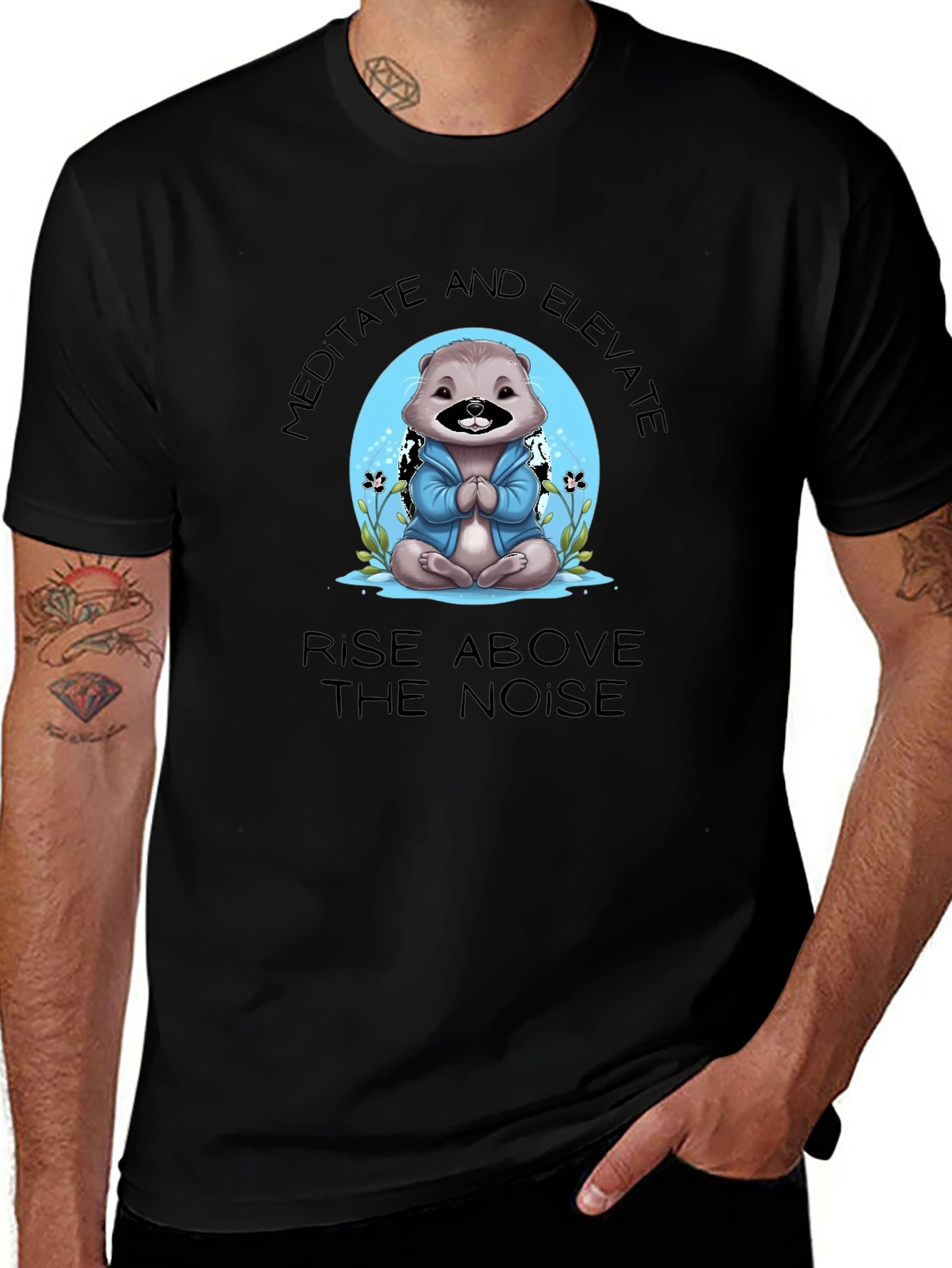 Meditate & Elevate Otter Graphic Tee