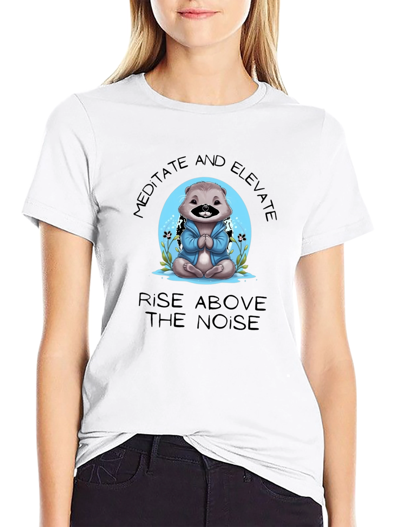 Meditate & Elevate Otter Graphic Tee