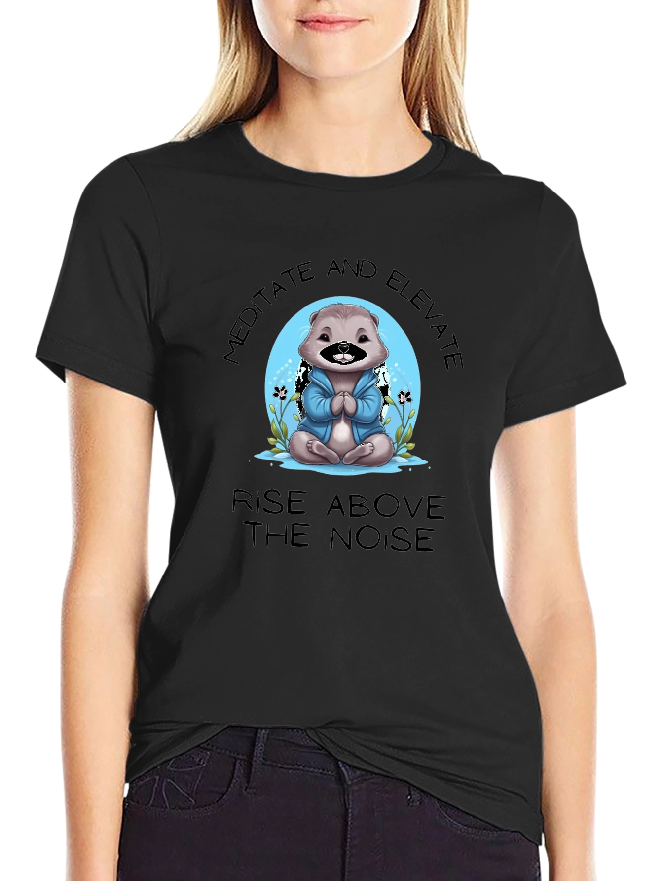 Meditate & Elevate Otter Graphic Tee