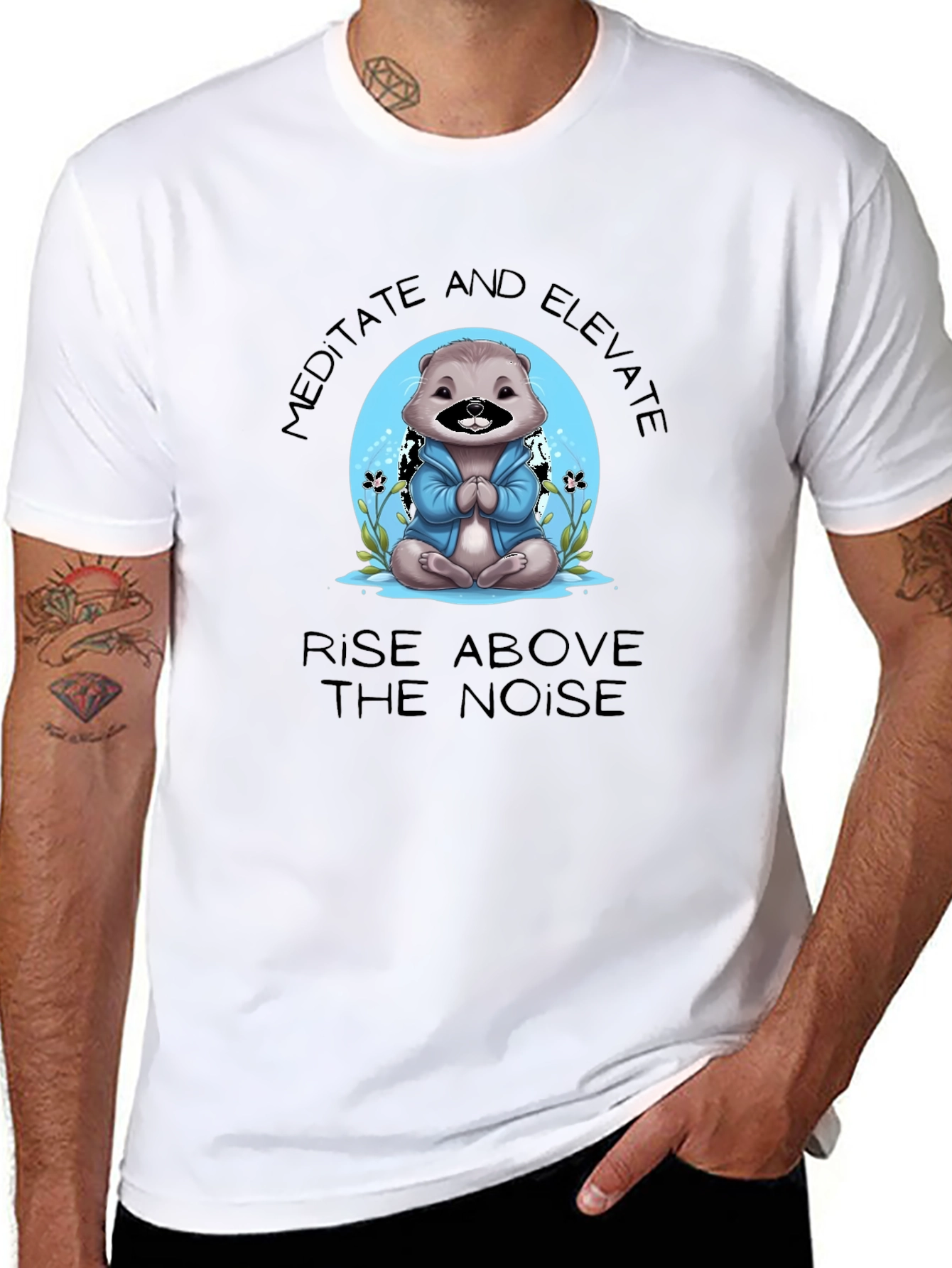Meditate & Elevate Otter Graphic Tee