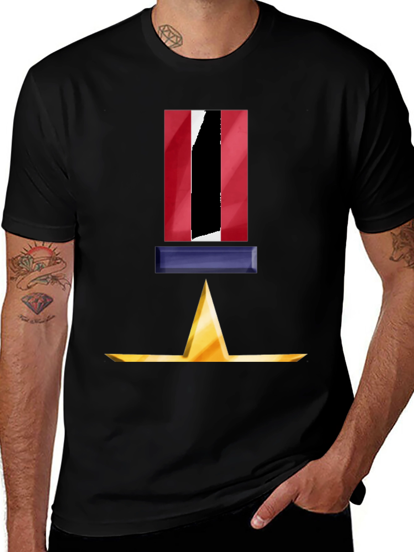 Retro Star T-Shirt - Black Graphic Tee