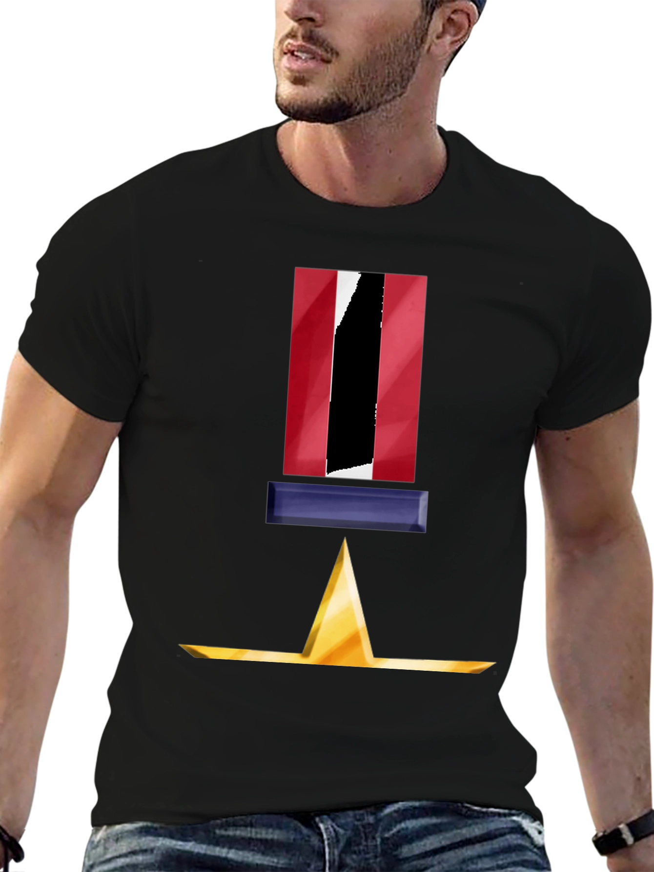 Retro Star T-Shirt - Black Graphic Tee