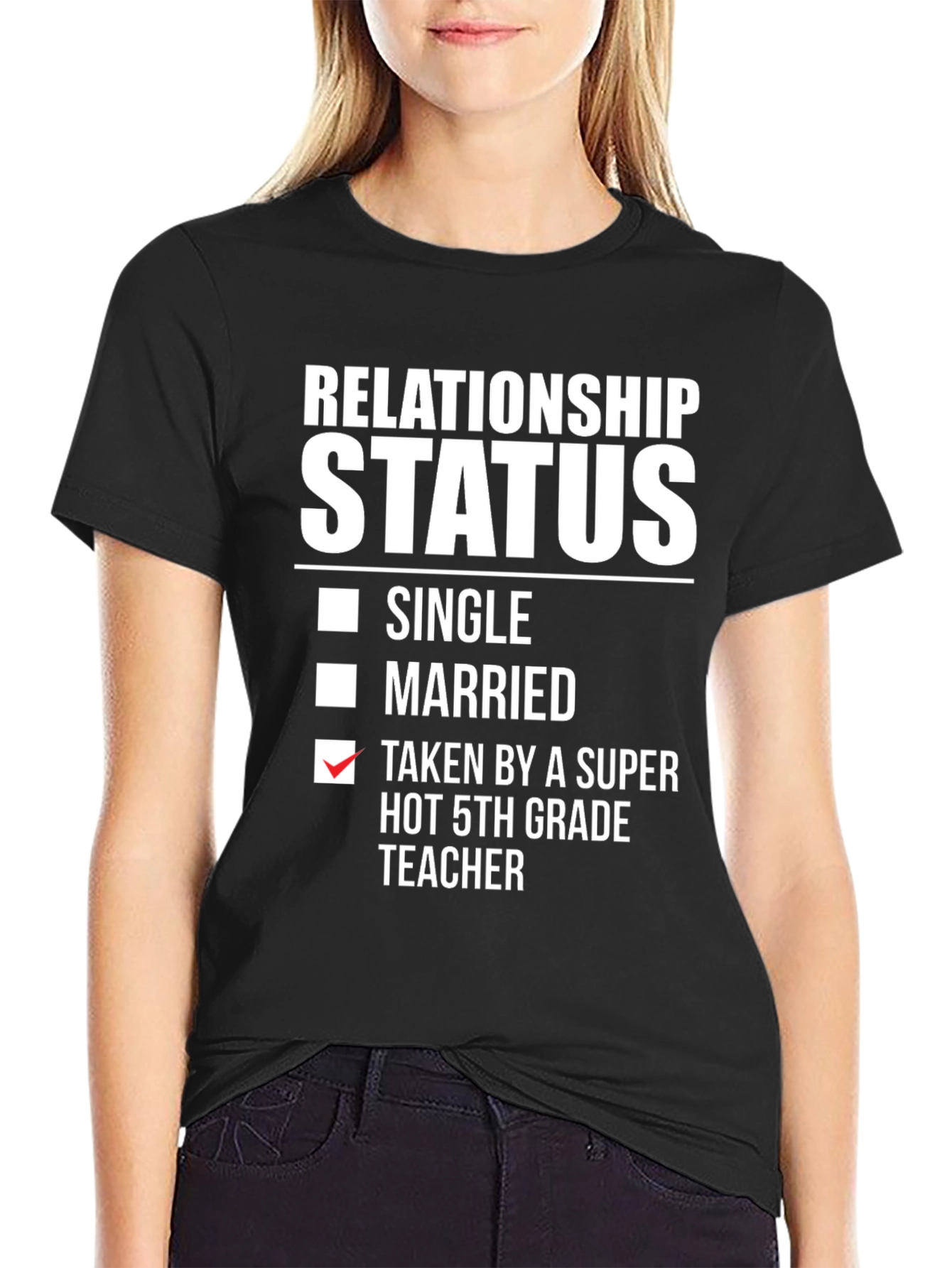 Relationship Status 5th Grade Teacher T-Shirt