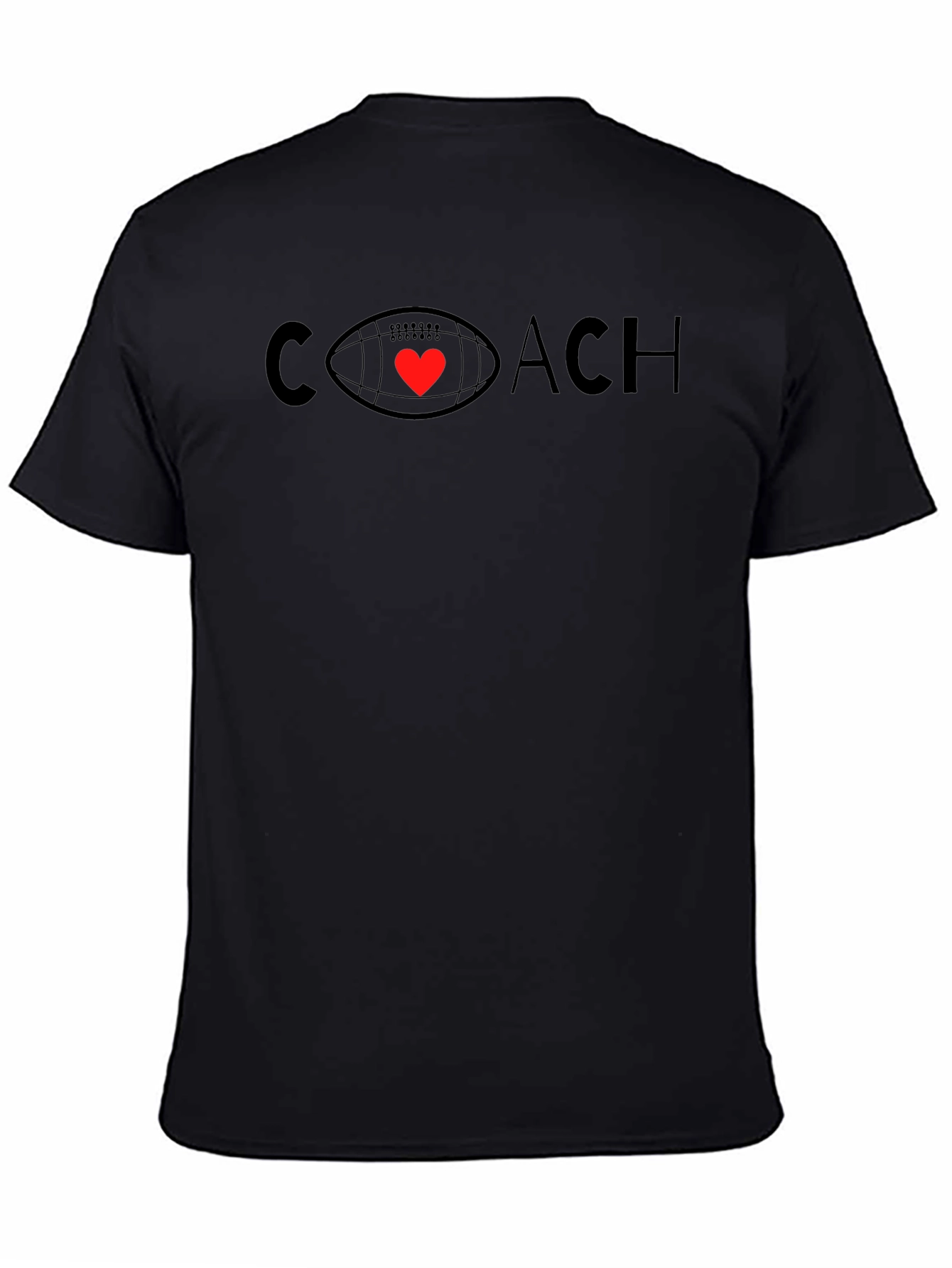 Coach Football Heart T-Shirt