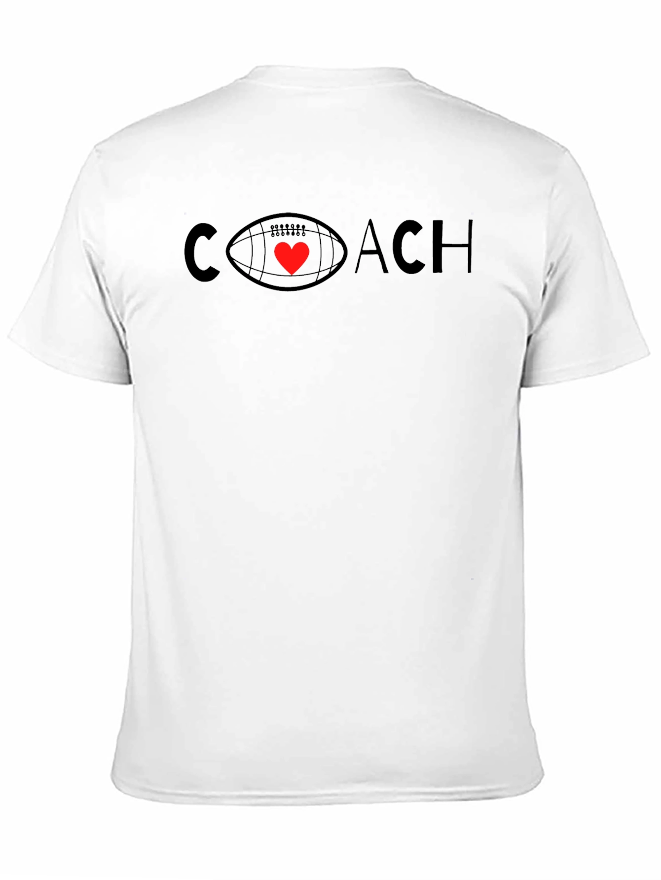 Coach Football Heart T-Shirt