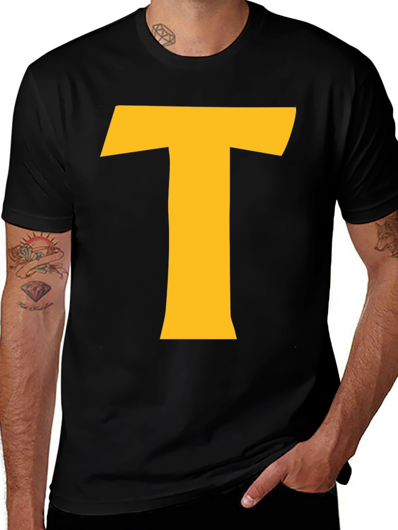 Bold T Graphic Black T-Shirt