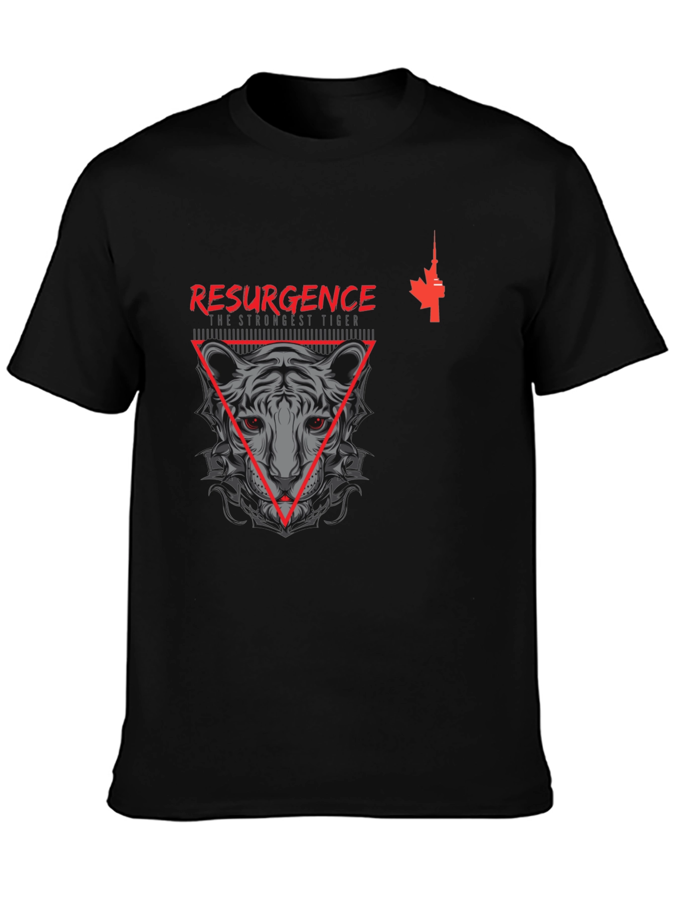 Resurgence Tiger Graphic Tee - Black T-Shirt