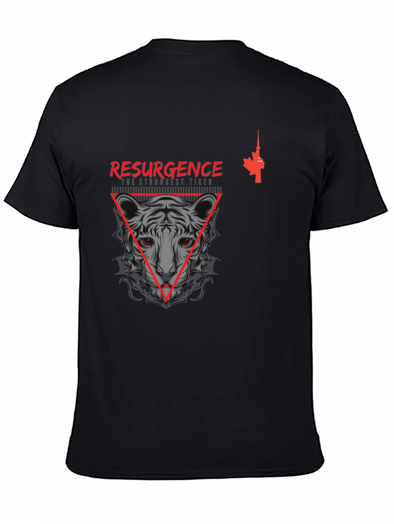 Resurgence Tiger Graphic Tee - Black T-Shirt