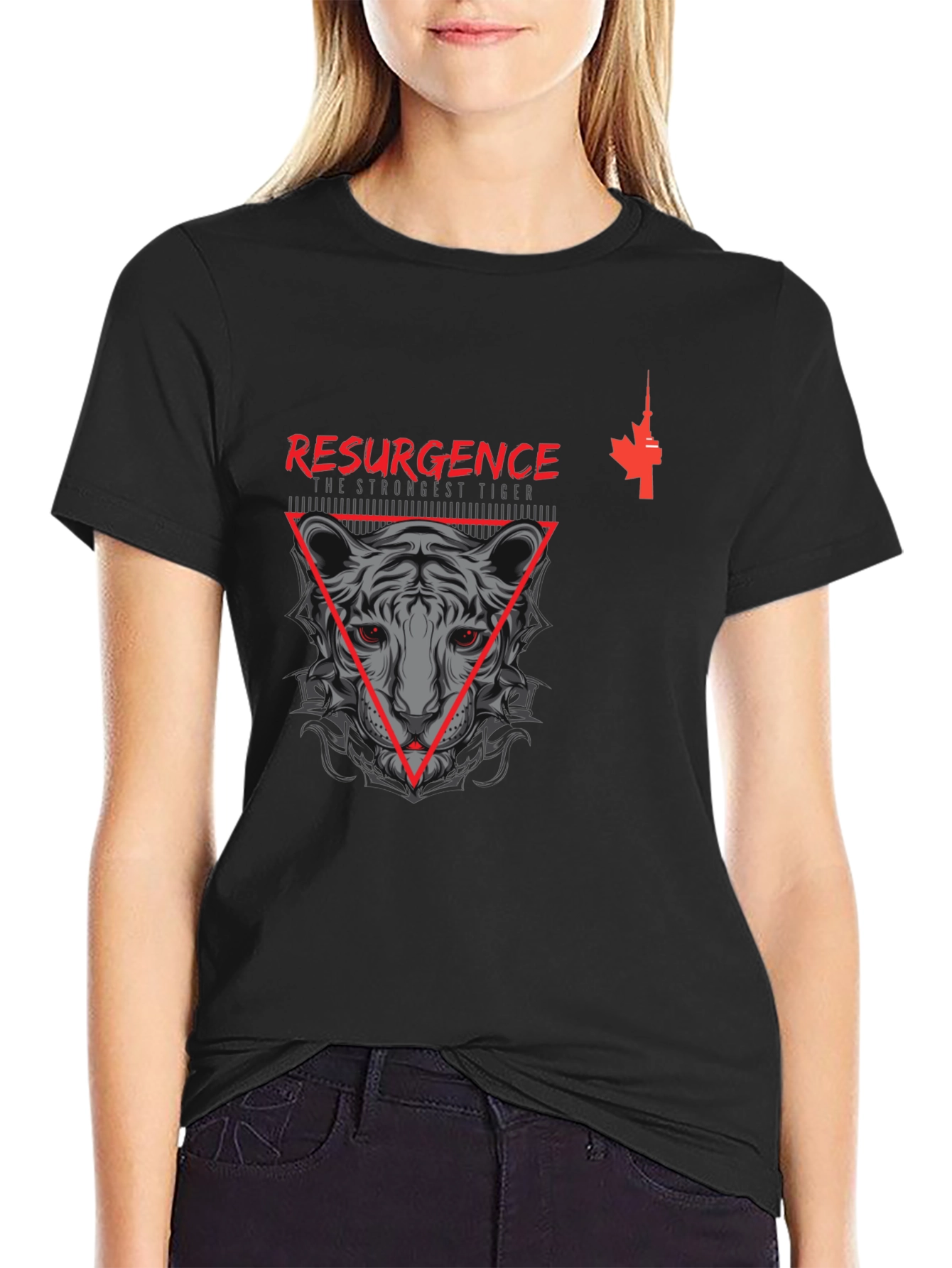 Resurgence Tiger Graphic Tee - Black T-Shirt