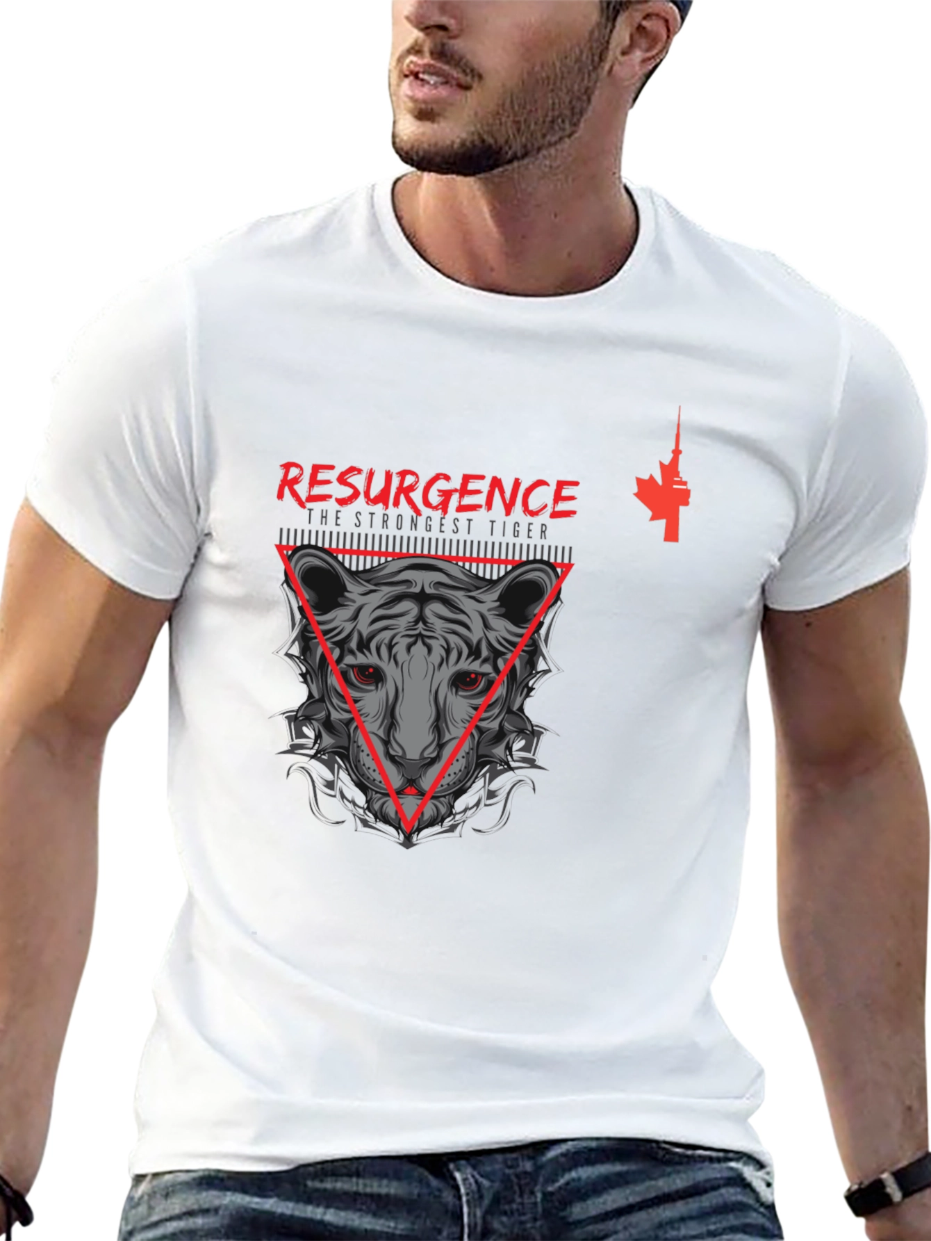 Resurgence Tiger Graphic Tee - Black T-Shirt