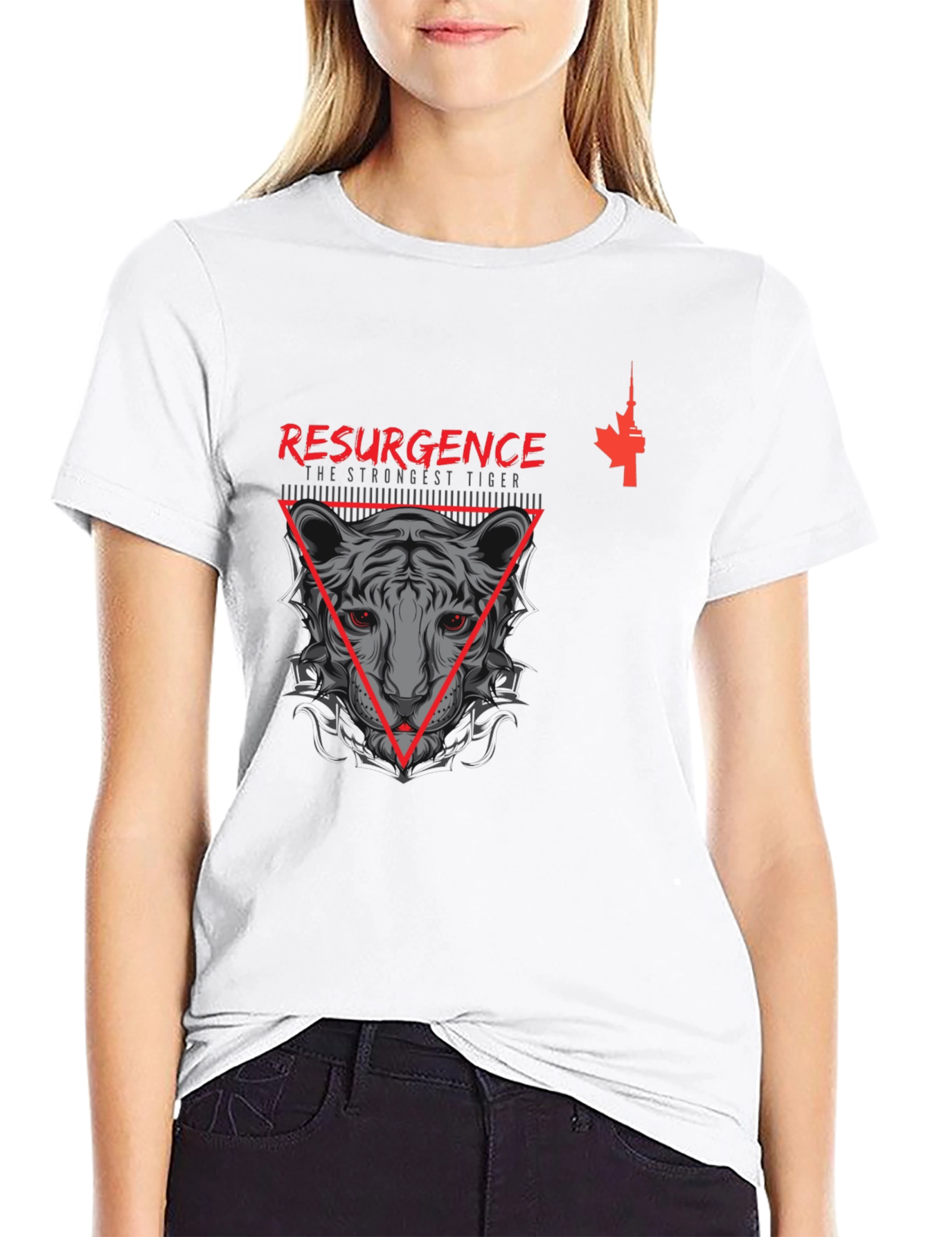 Resurgence Tiger Graphic Tee - Black T-Shirt