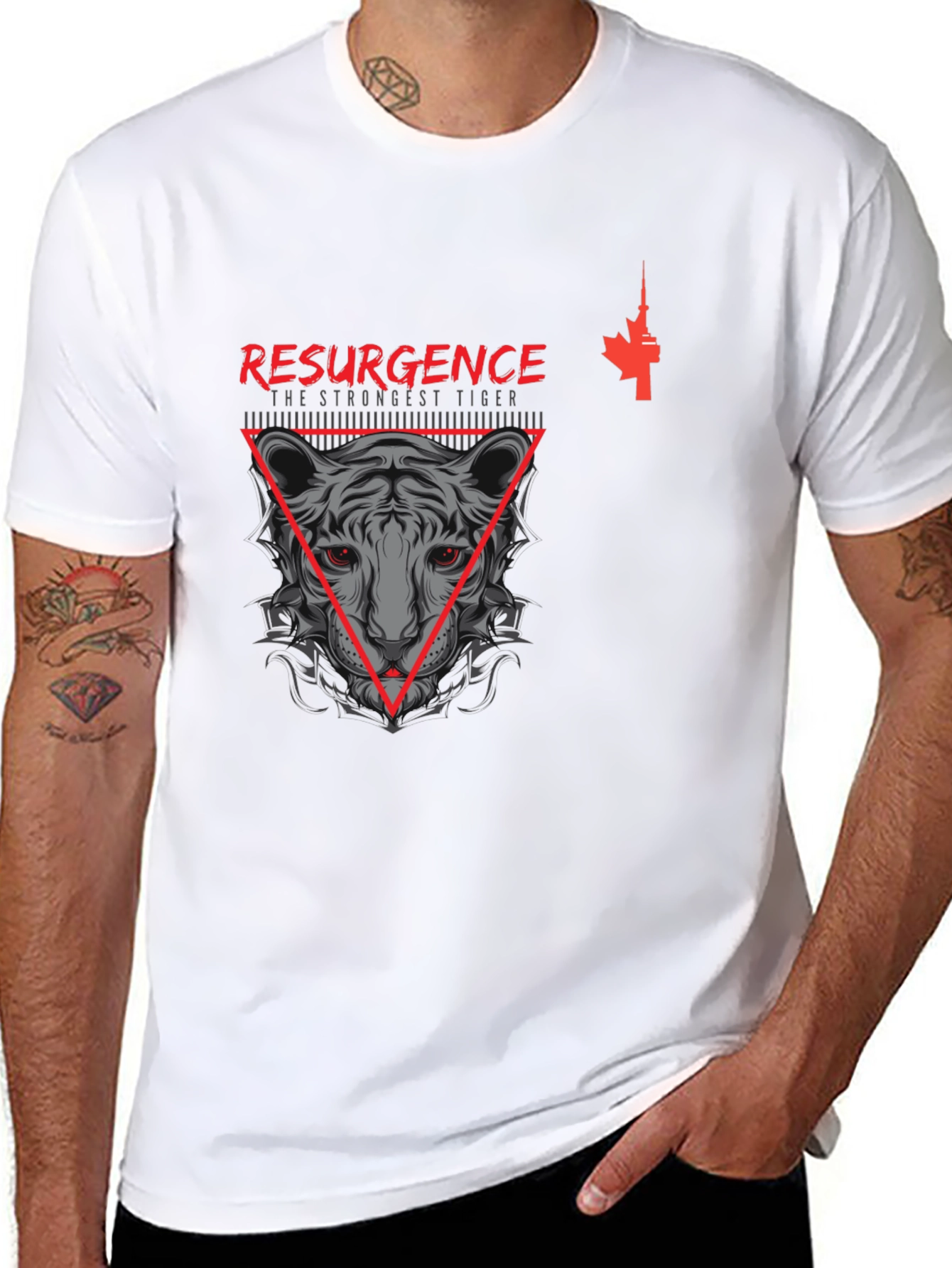 Resurgence Tiger Graphic Tee - Black T-Shirt