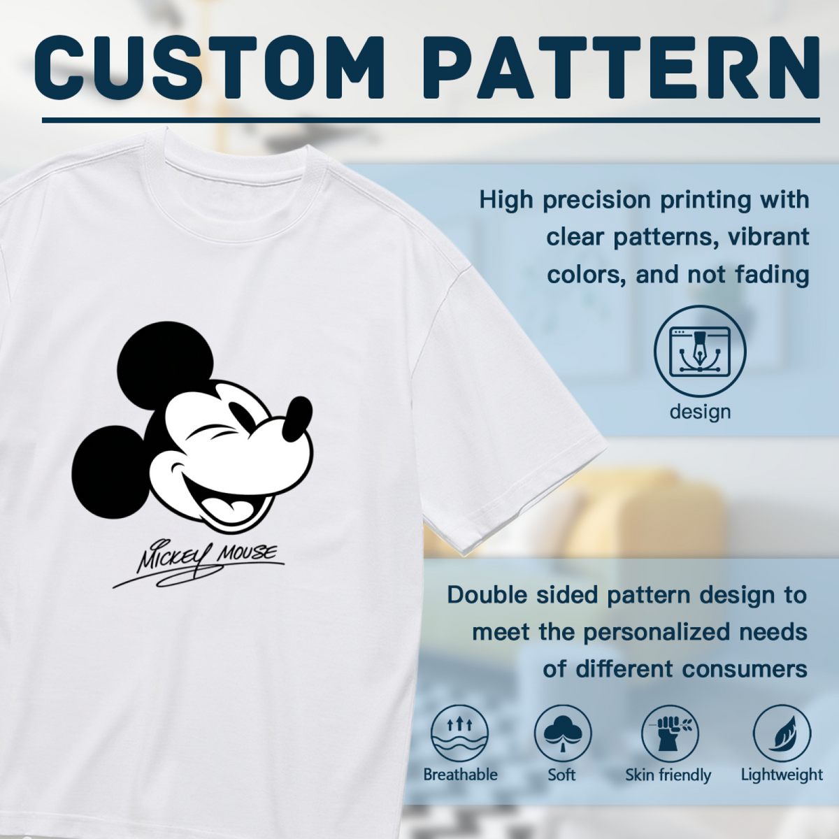 Vintage Laughing Mickey Signature Plus?Size Women White Tee