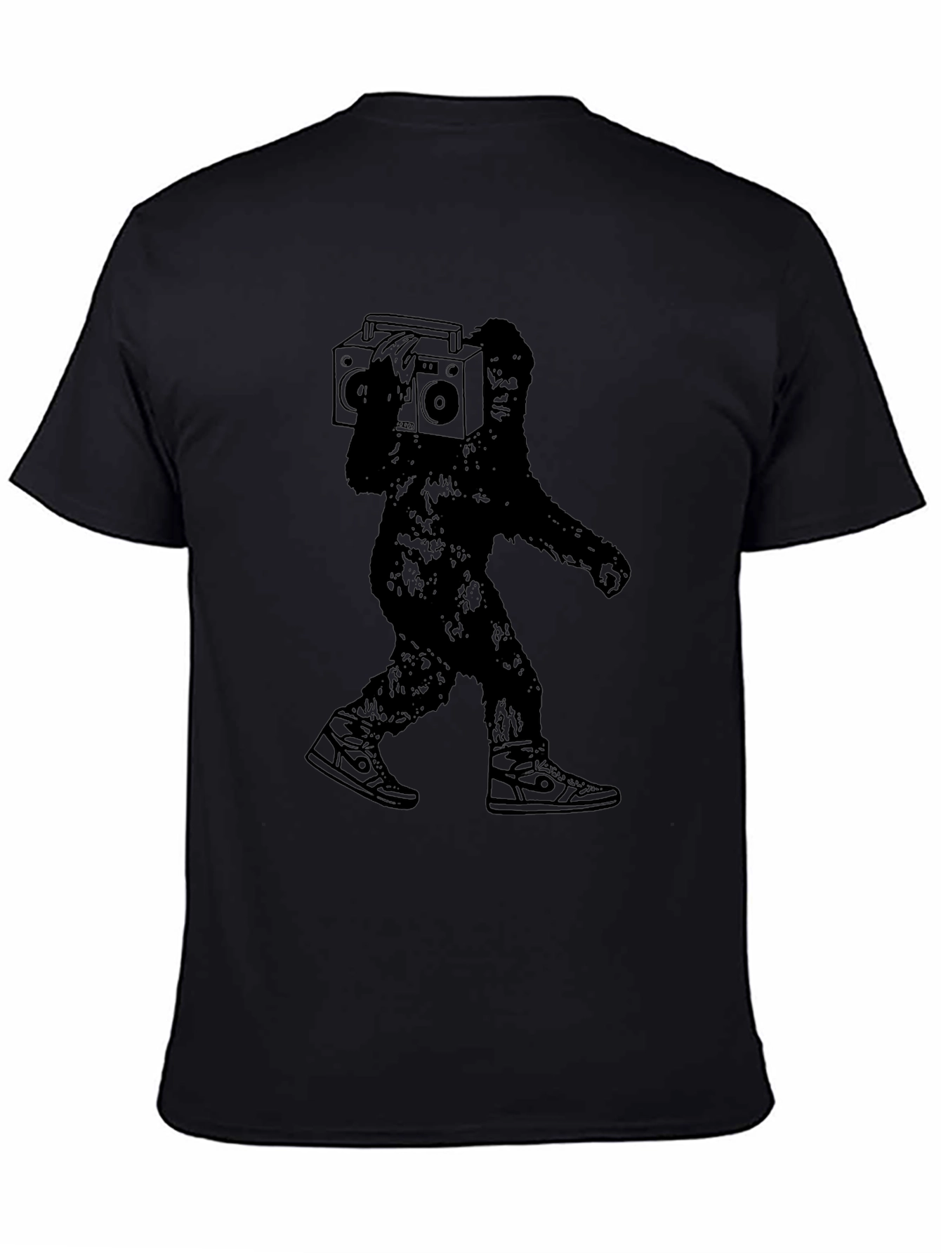 Sasquatch Boombox Black T-Shirt
