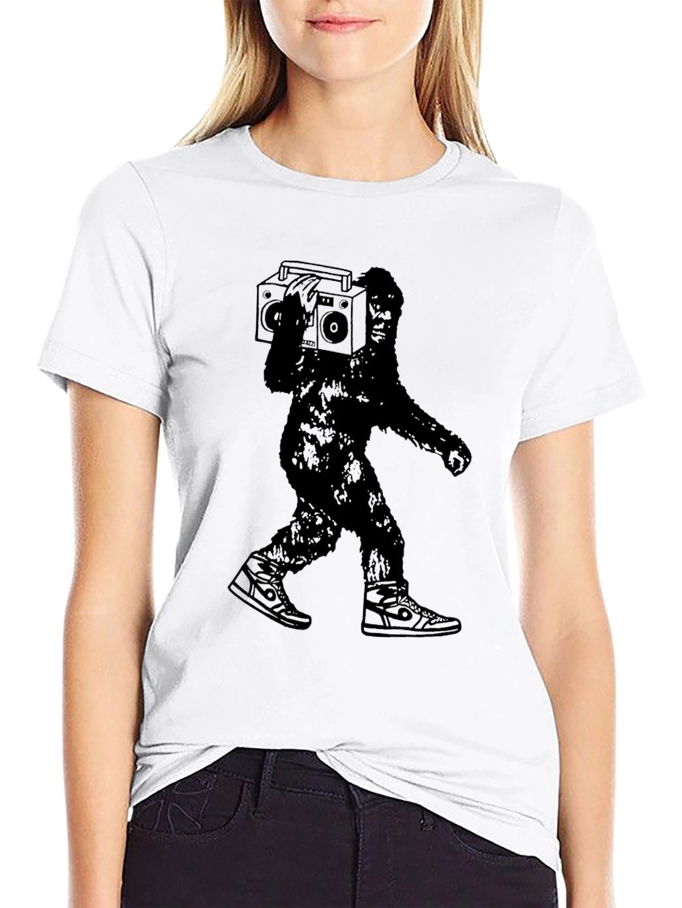Sasquatch Boombox Black T-Shirt