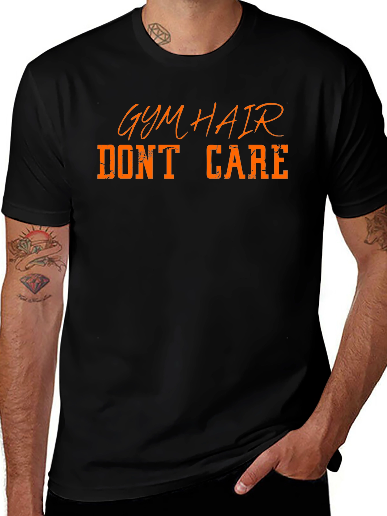 Gym Hair Dont Care Black T-Shirt